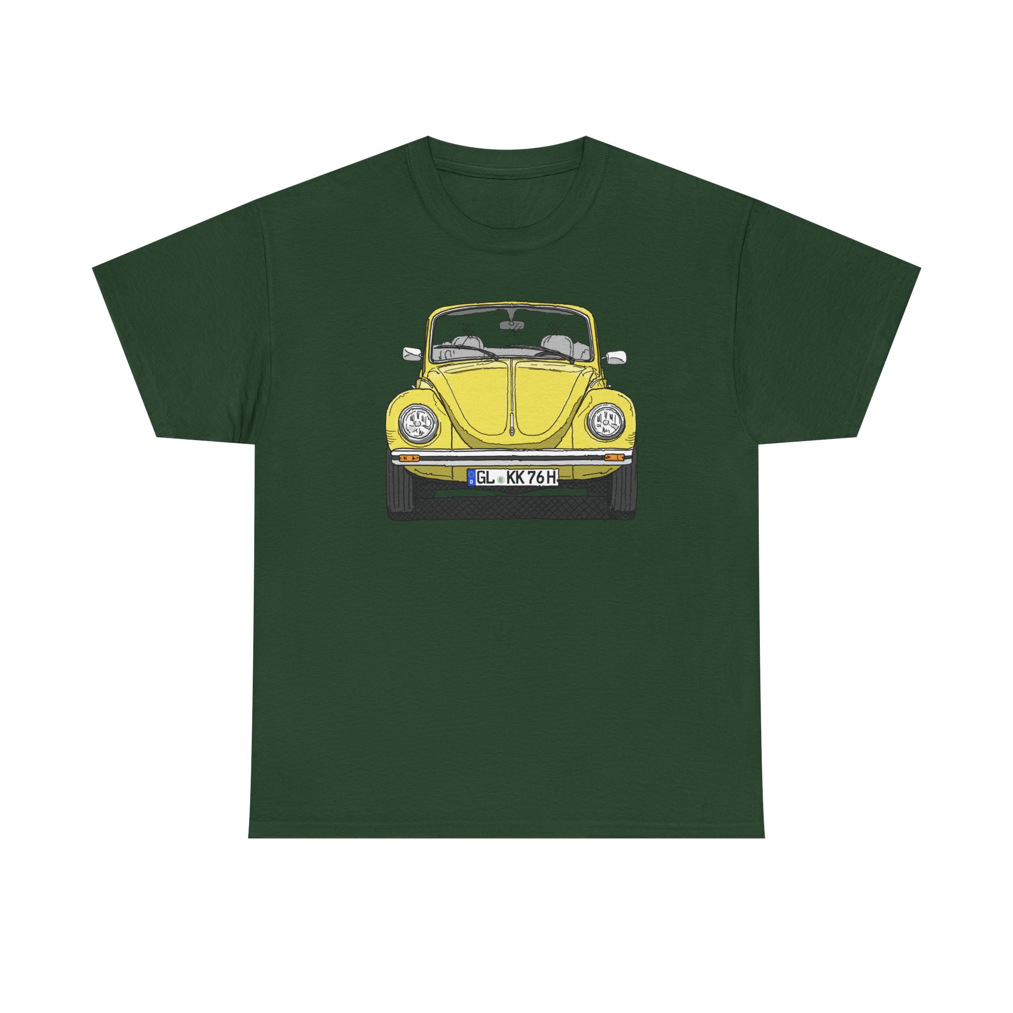 T-Shirt, VW Käfer Cabrio, 1303, Strichzeichnung, Gelb, GL KK 76H – Bild 12
