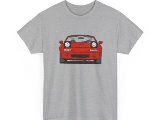 T-Shirt, Mazda MX5 Miata, Strichzeichnung, Rot