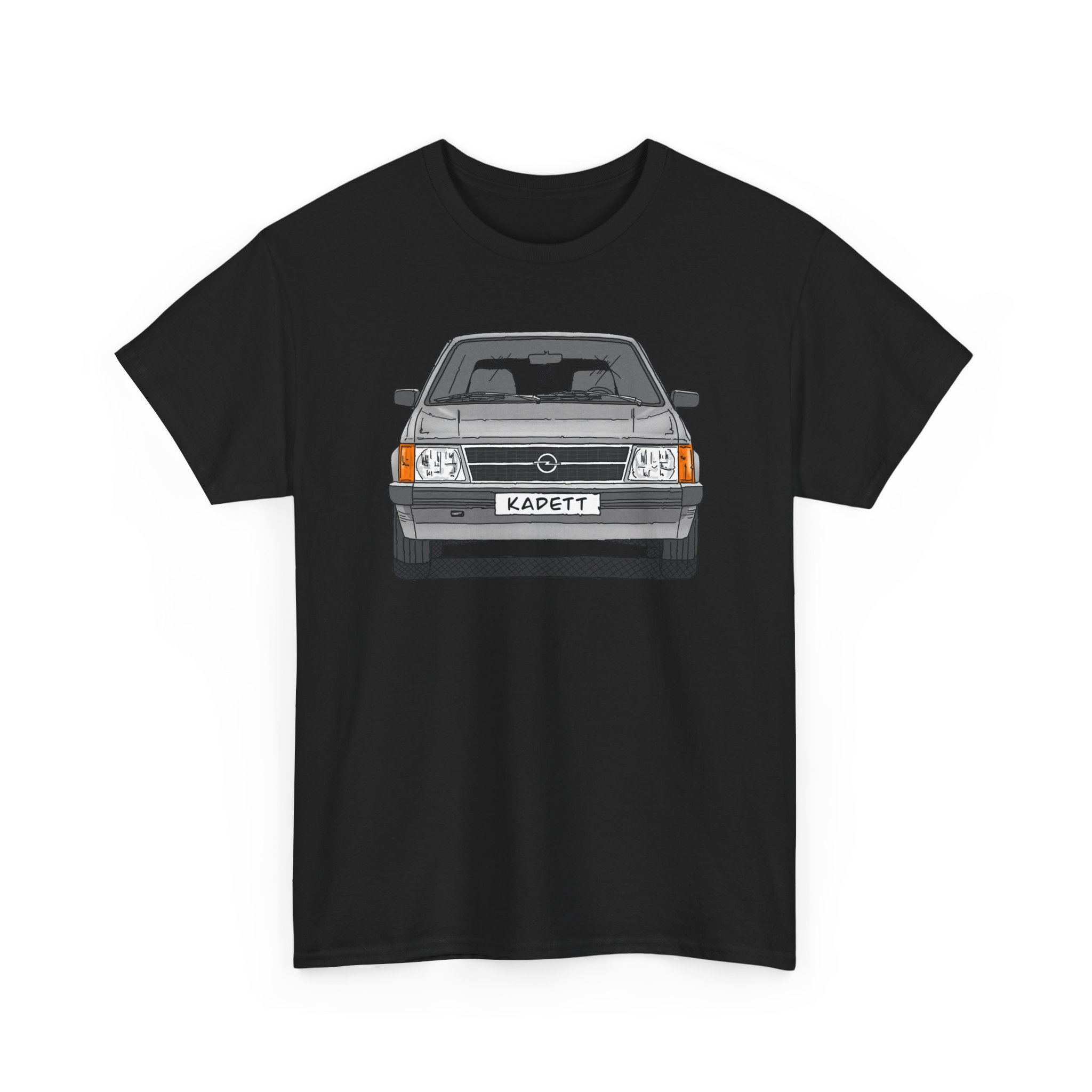 T-Shirt, Opel Kadett D, Strichzeichnung, Silbergrau, mit Kennzeichen personalisierbar – Bild 11