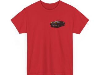 T-Shirt, Triumph TR3A, Kritzel-Kratzel-Auto, kleiner feiner Druck