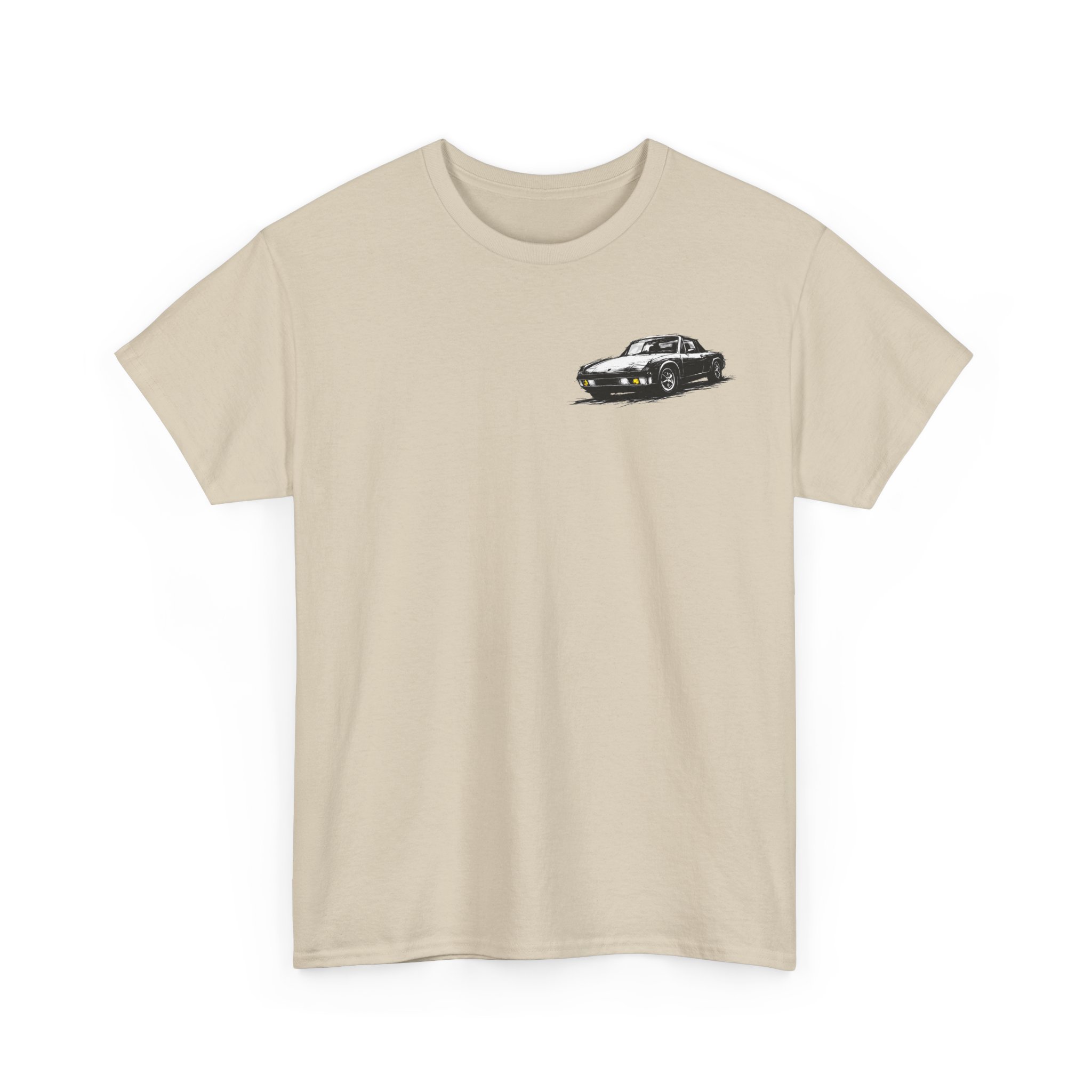 T-Shirt, Porsche 914, VW Porsche, Kritzel-Kratzel-Auto, kleiner feiner Druck – Bild 5