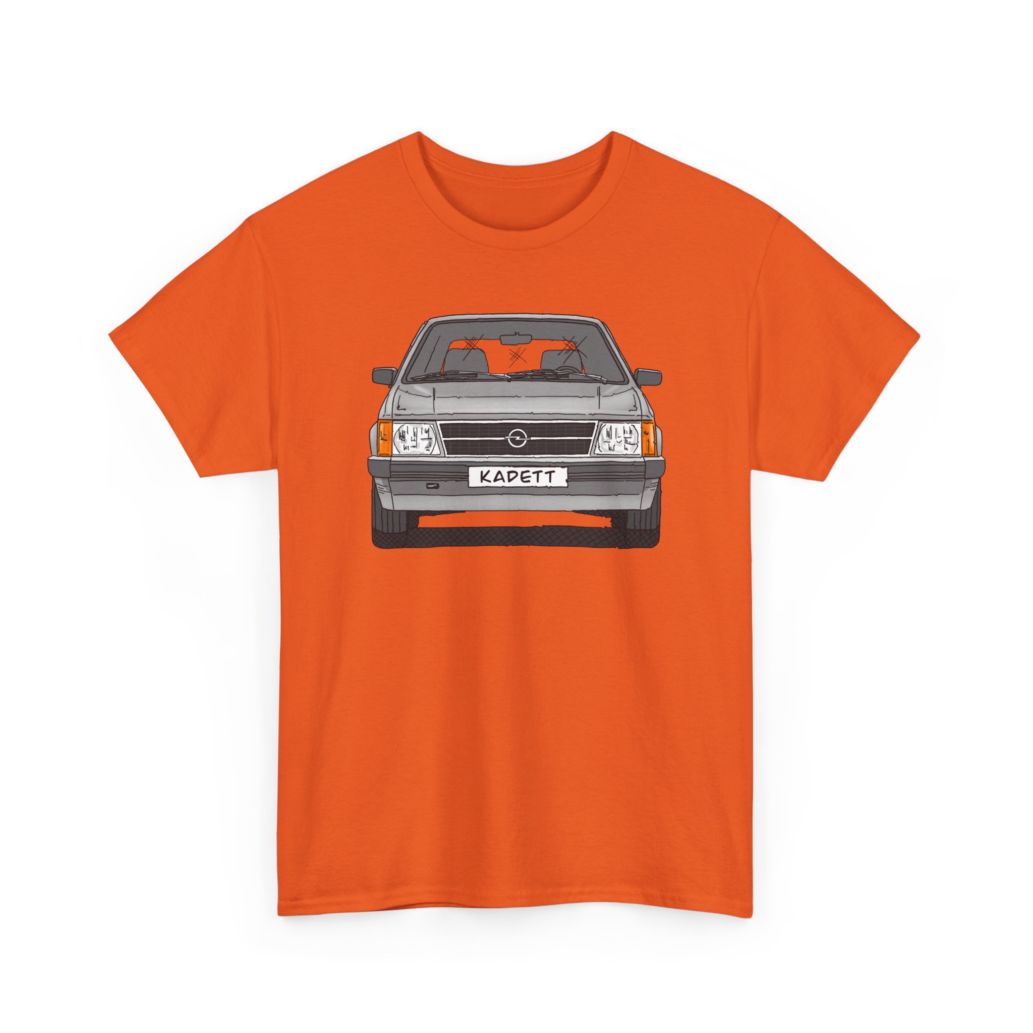 T-Shirt, Opel Kadett D, Strichzeichnung, Silbergrau, mit Kennzeichen personalisierbar – Bild 6
