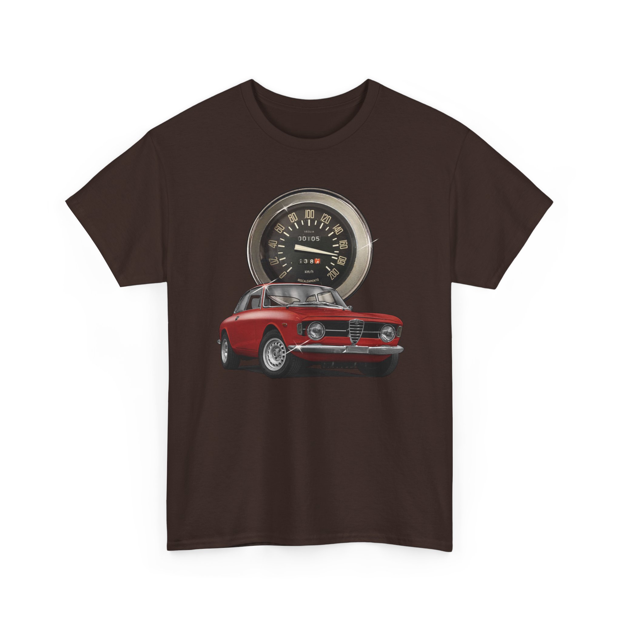 T-Shirt, Alfa Romeo Junior Kantenhaube, Rot, Vmax mit Tacho – Bild 6