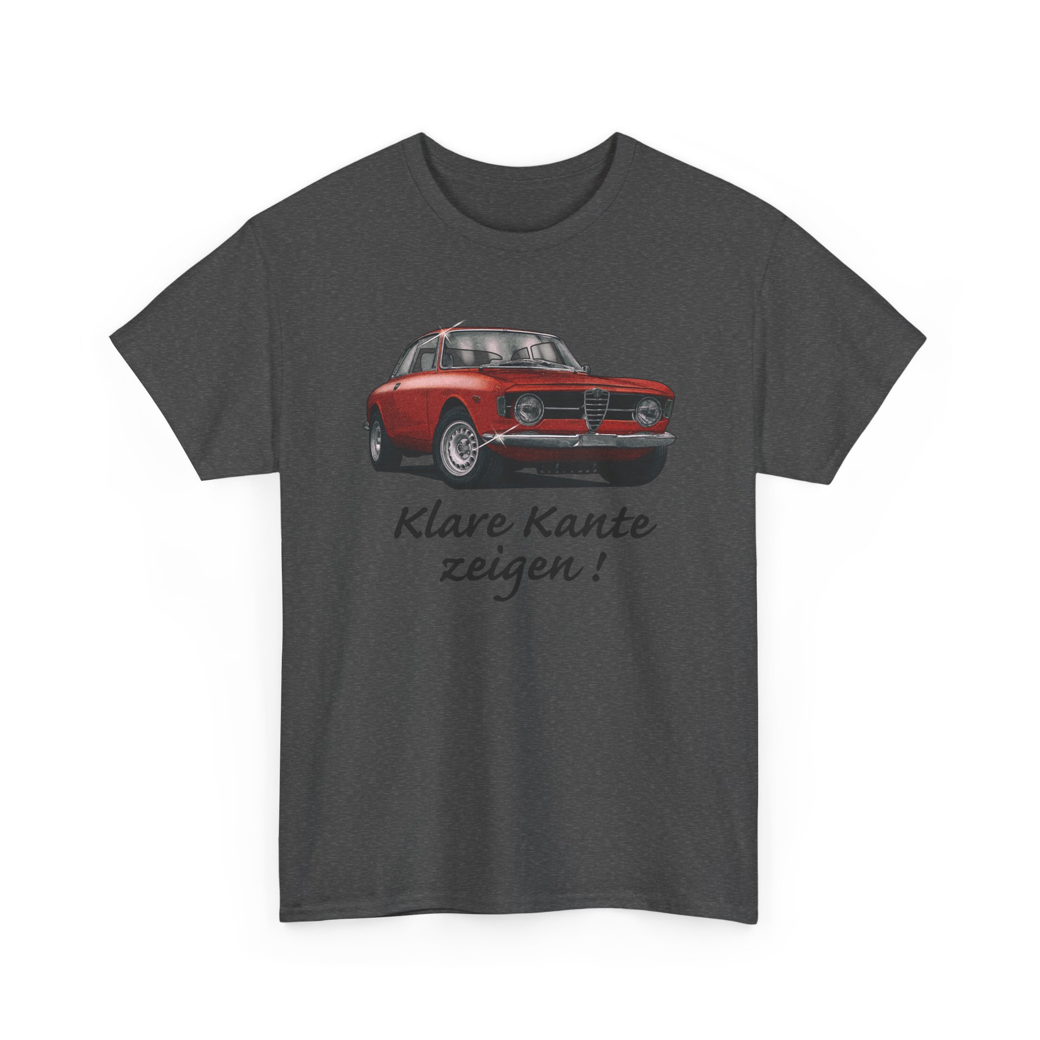 T-Shirt, Alfa Romeo Junior Kantenhaube, Rot, Klare Kante zeigen! – Bild 2