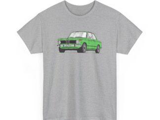 T-Shirt, BMW 02, Strichzeichnung, Grün, M UK 1976H