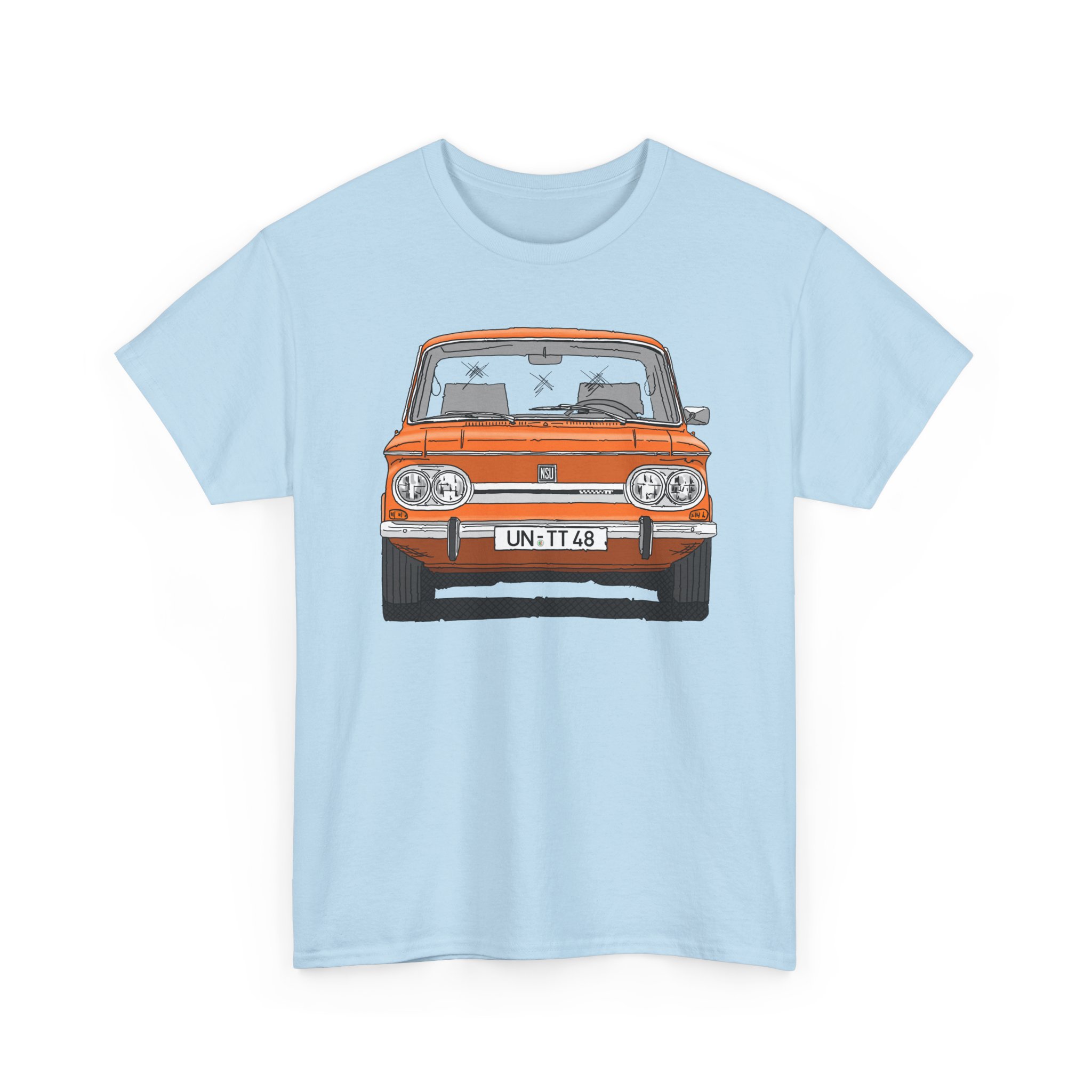 T-Shirt, NSU TT, Strichzeichnung, Orange, UN-TT 48 – Bild 5
