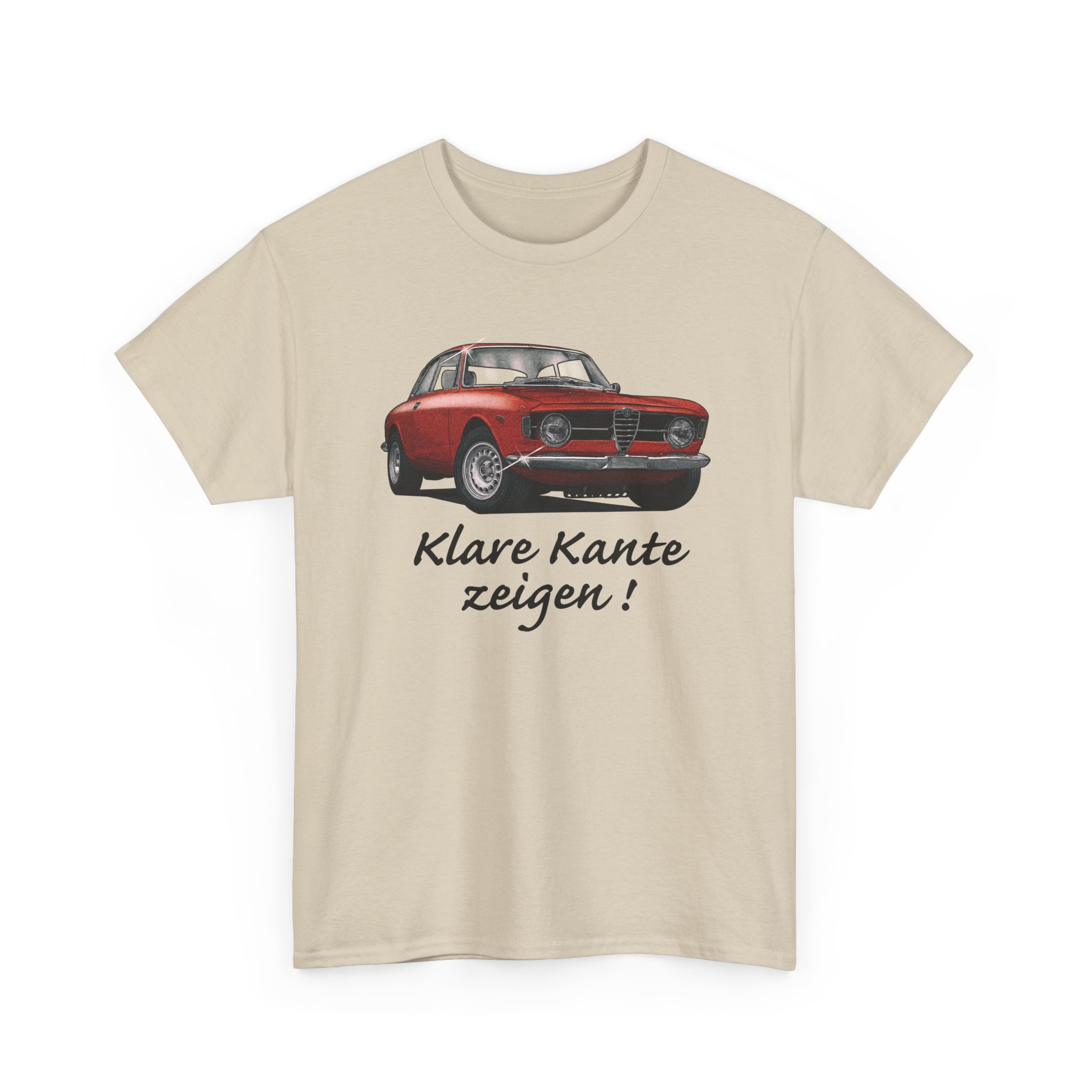T-Shirt, Alfa Romeo Junior Kantenhaube, Rot, Klare Kante zeigen! – Bild 5