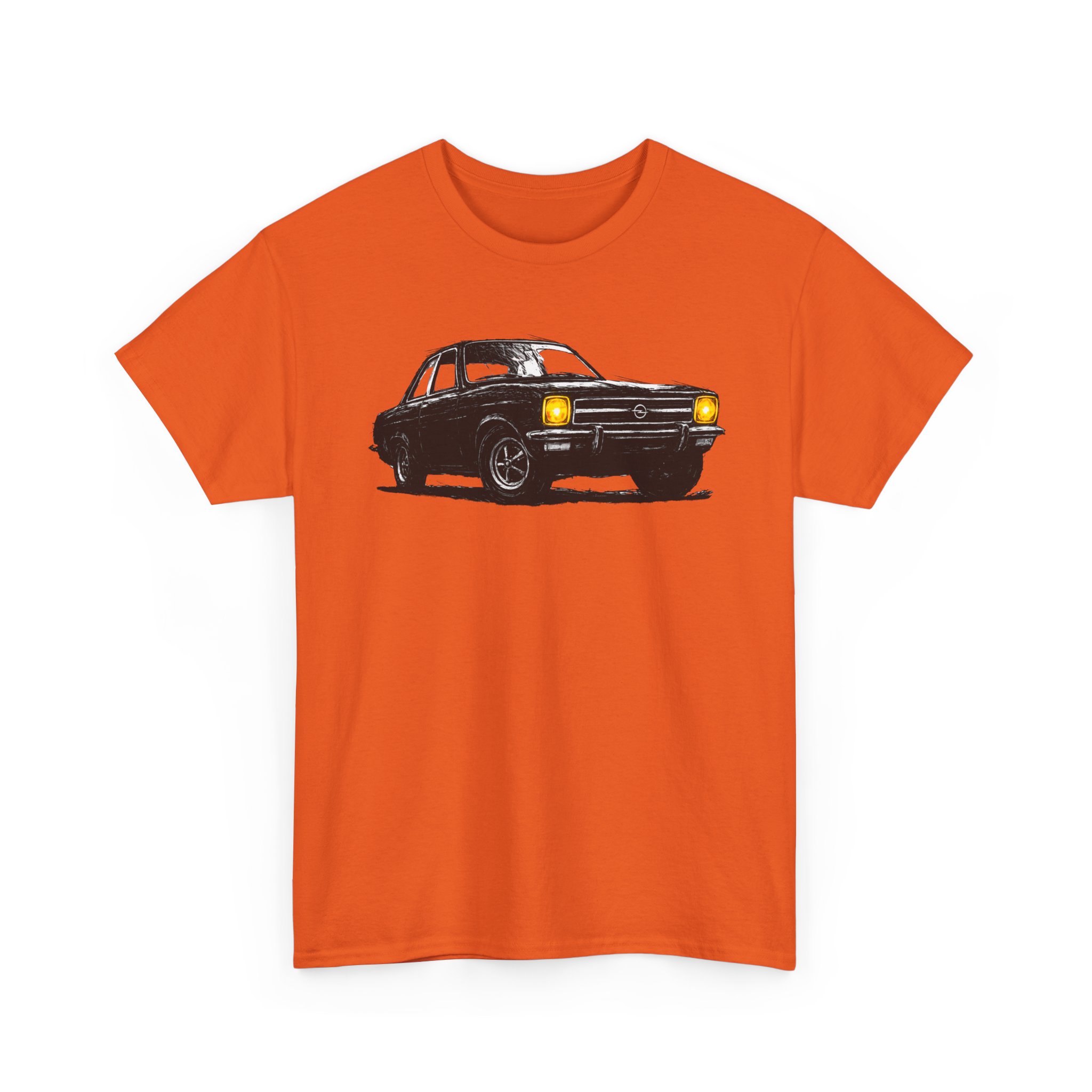 T-Shirt, Opel Ascona A, Kritzel-Kratzel-Auto, großer feiner Druck – Bild 12