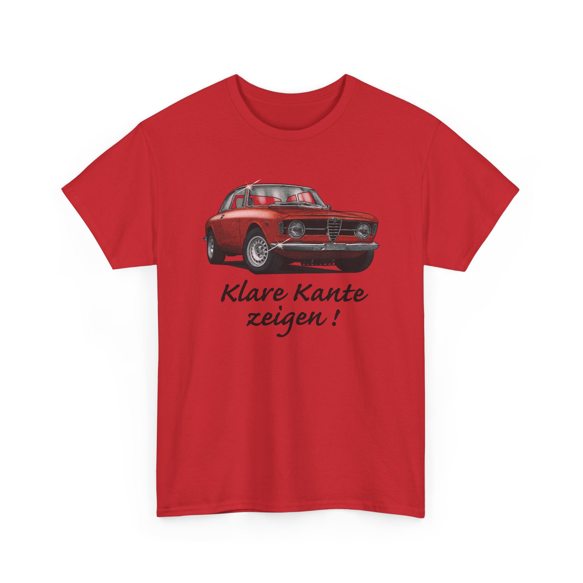 T-Shirt, Alfa Romeo Junior Kantenhaube, Rot, Klare Kante zeigen! – Bild 12