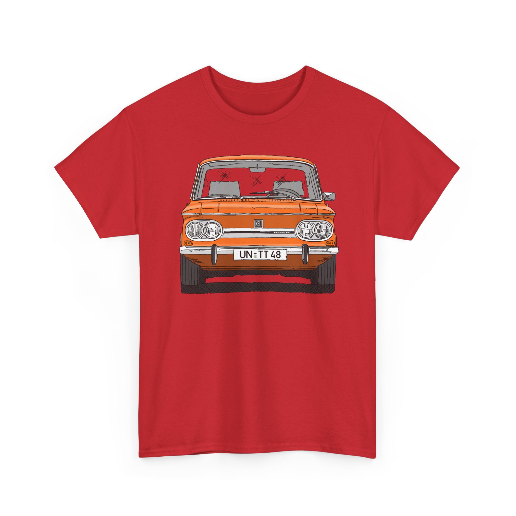 T-Shirt, NSU TT, Strichzeichnung, Orange, UN-TT 48 – Bild 10