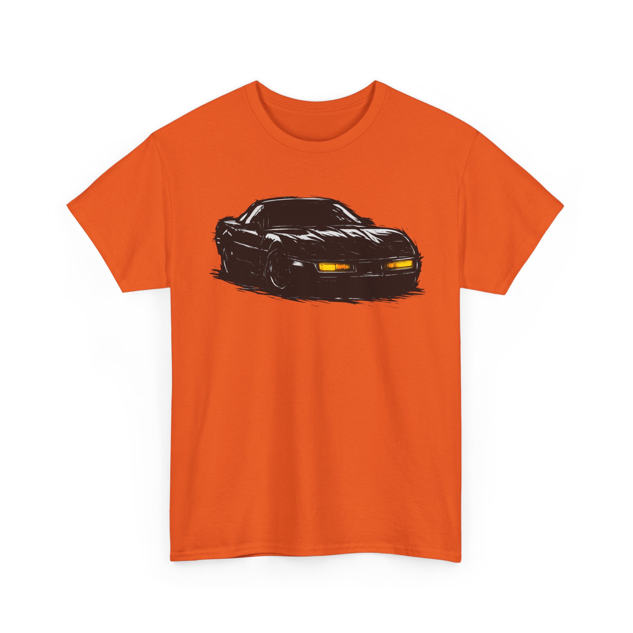 T-Shirt, Chevrolet Corvette C4, Kritzel-Kratzel-Auto, großer feiner Druck – Bild 12