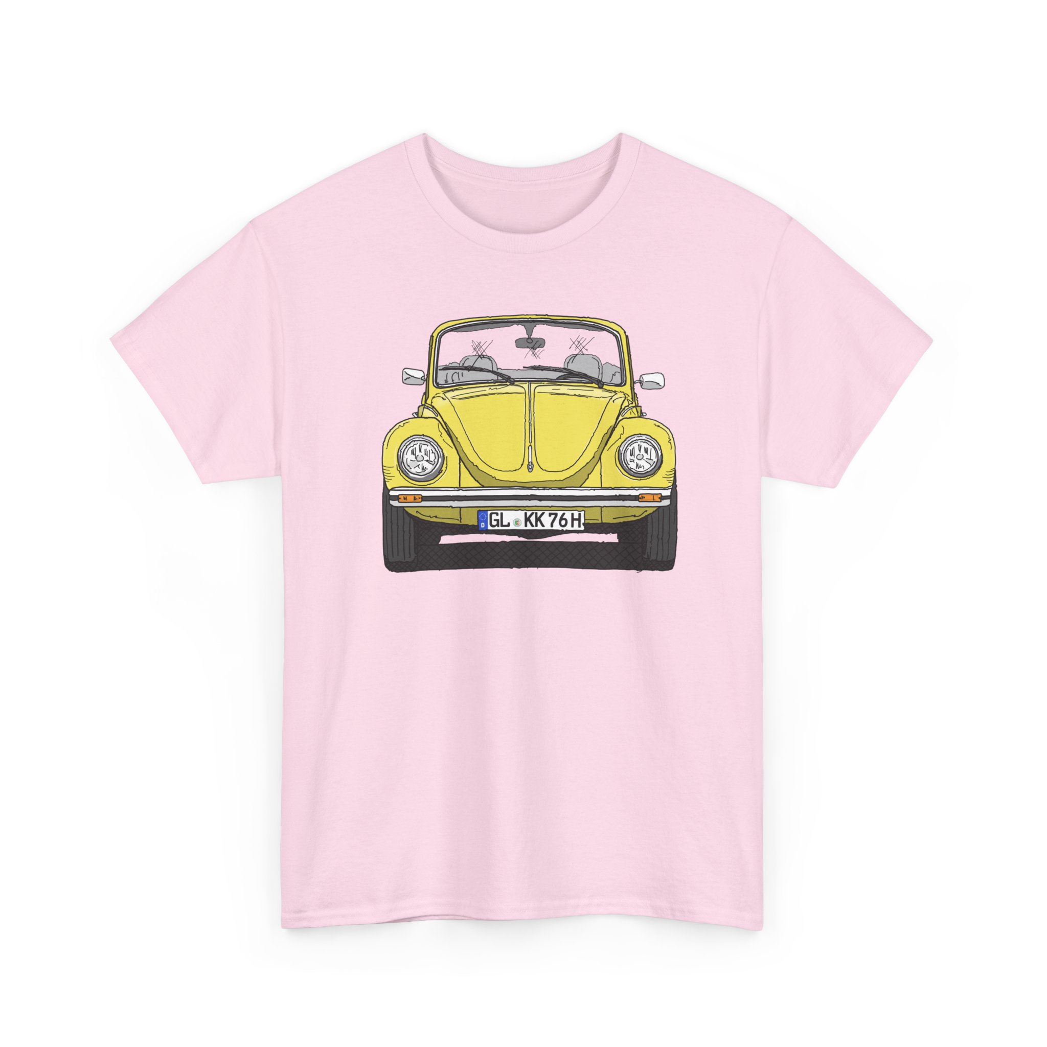 T-Shirt, VW Käfer Cabrio, 1303, Strichzeichnung, Gelb, GL KK 76H – Bild 10