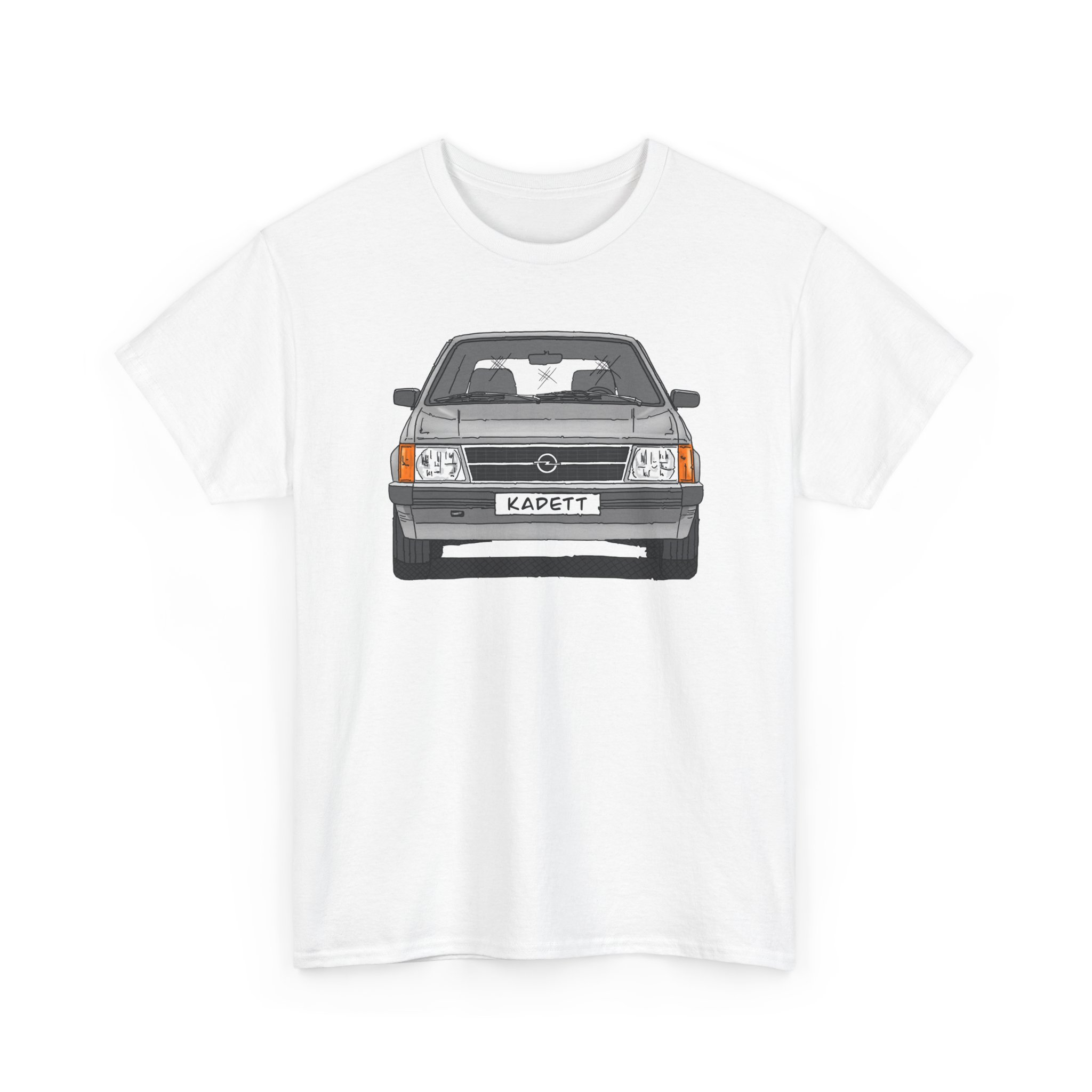 T-Shirt, Opel Kadett D, Strichzeichnung, Silbergrau, mit Kennzeichen personalisierbar – Bild 10
