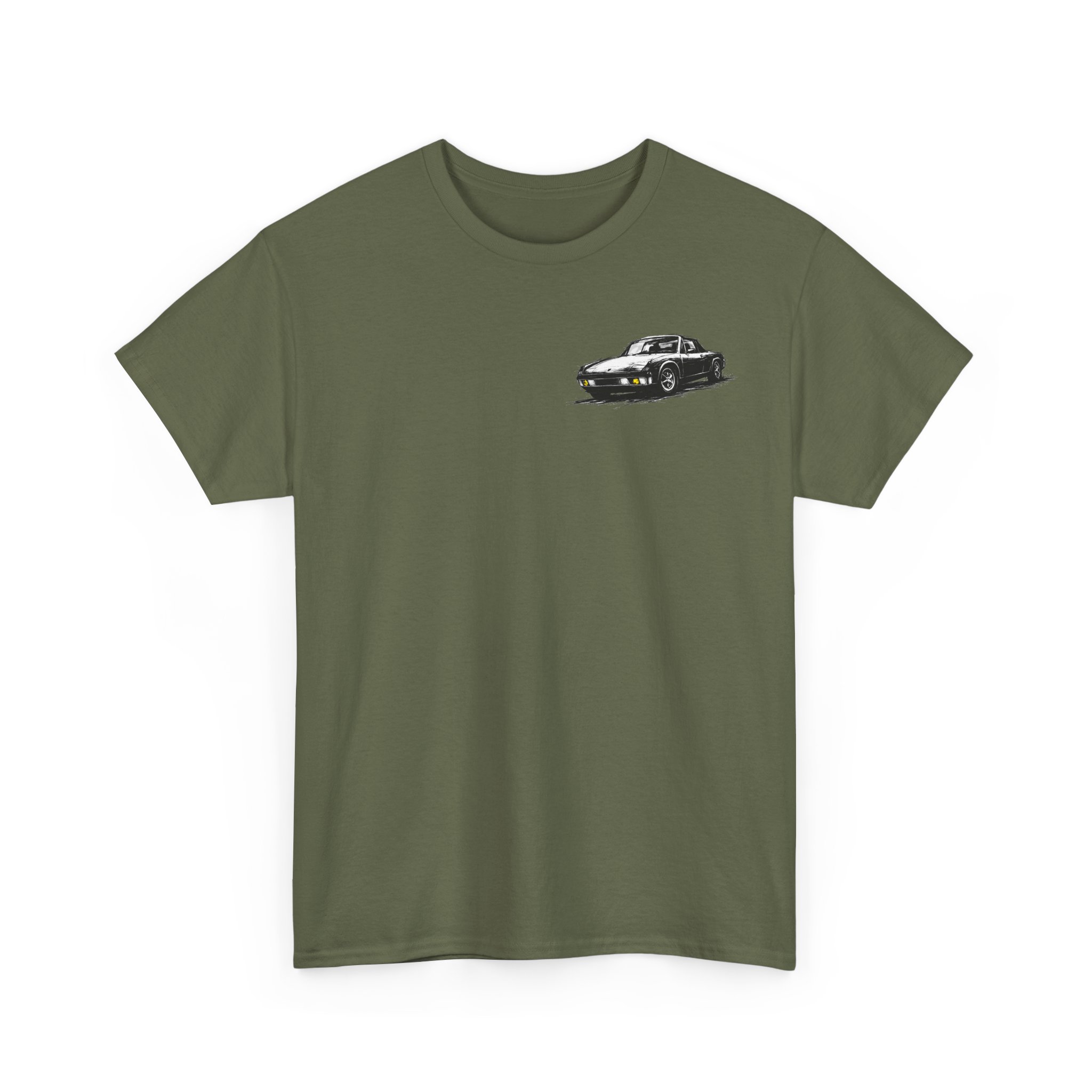 T-Shirt, Porsche 914, VW Porsche, Kritzel-Kratzel-Auto, kleiner feiner Druck – Bild 6