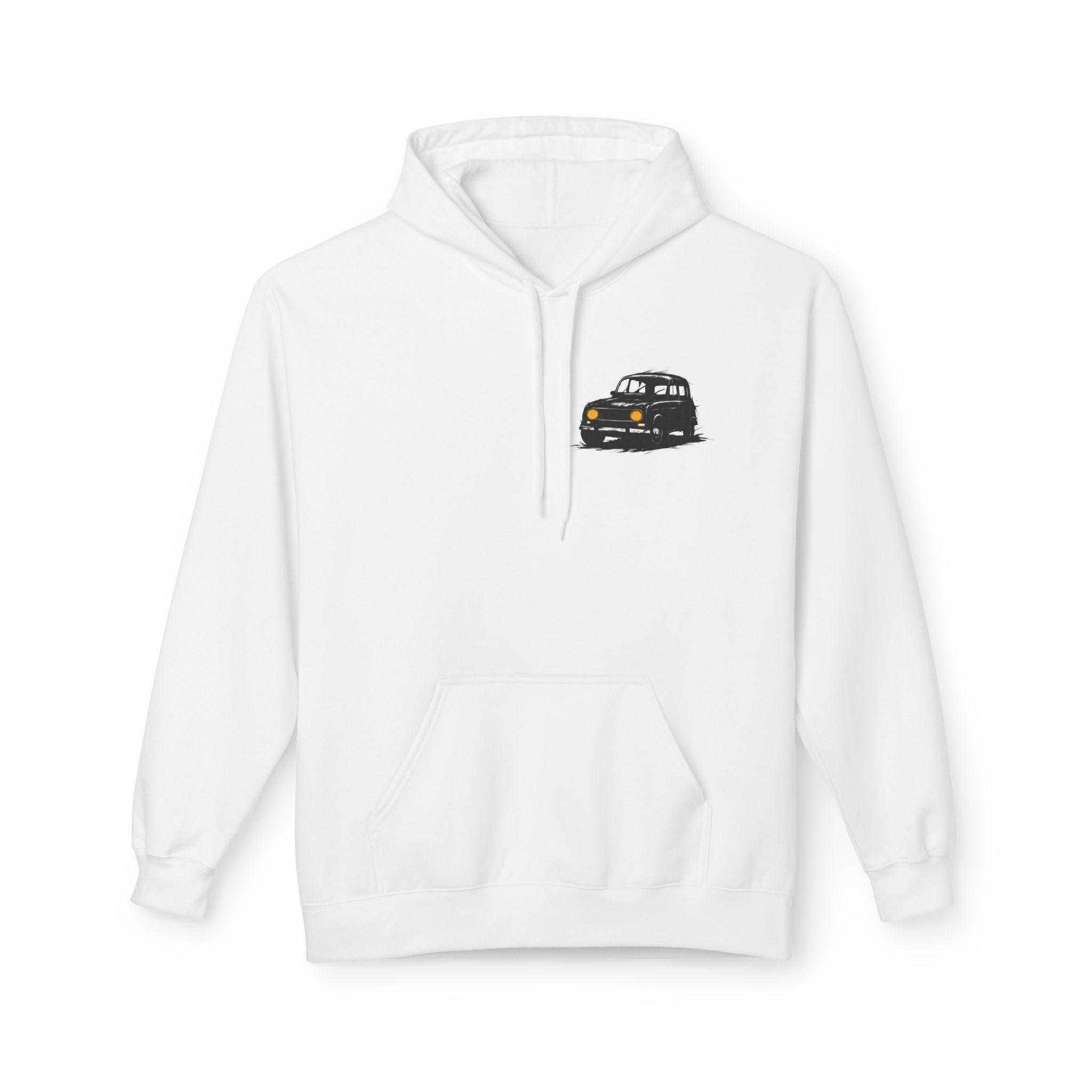 Hoodie, Renault R4, Kritzel-Kratzel-Auto, kleiner feiner Druck – Bild 6