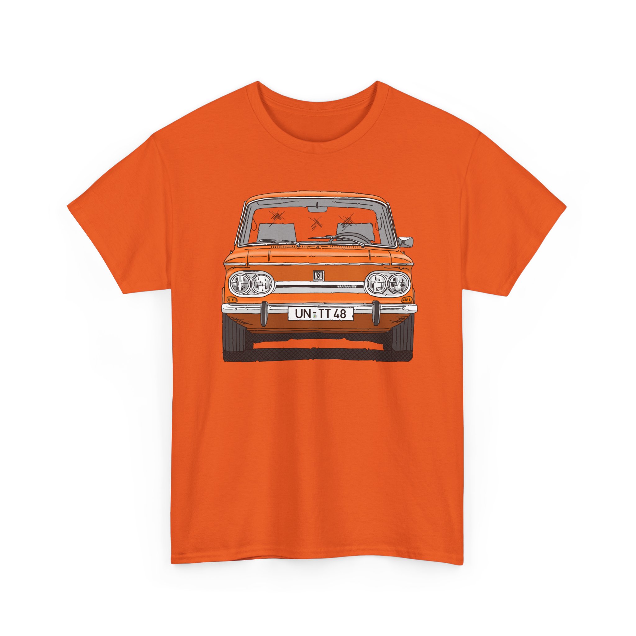 T-Shirt, NSU TT, Strichzeichnung, Orange, UN-TT 48 – Bild 9