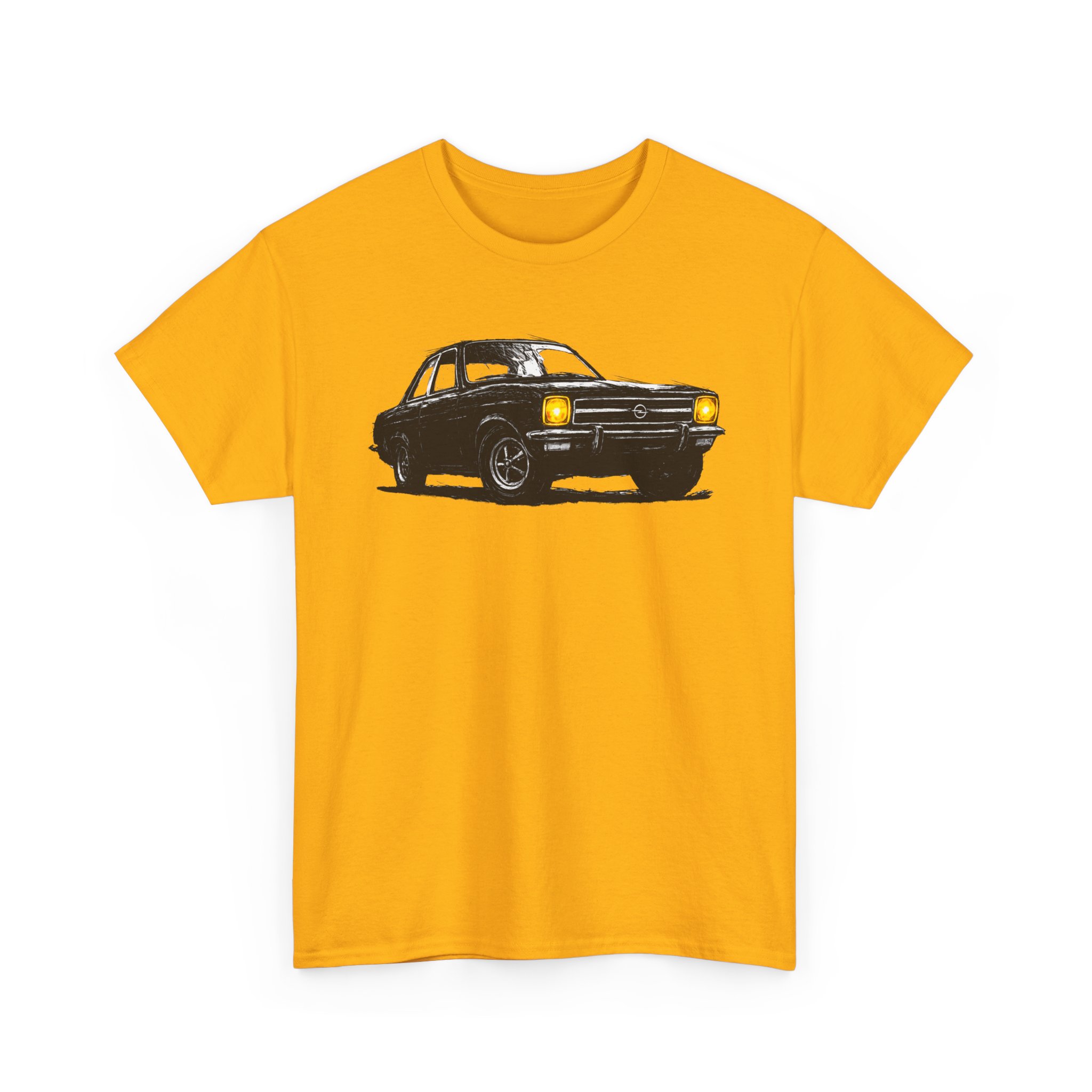 T-Shirt, Opel Ascona A, Kritzel-Kratzel-Auto, großer feiner Druck – Bild 11