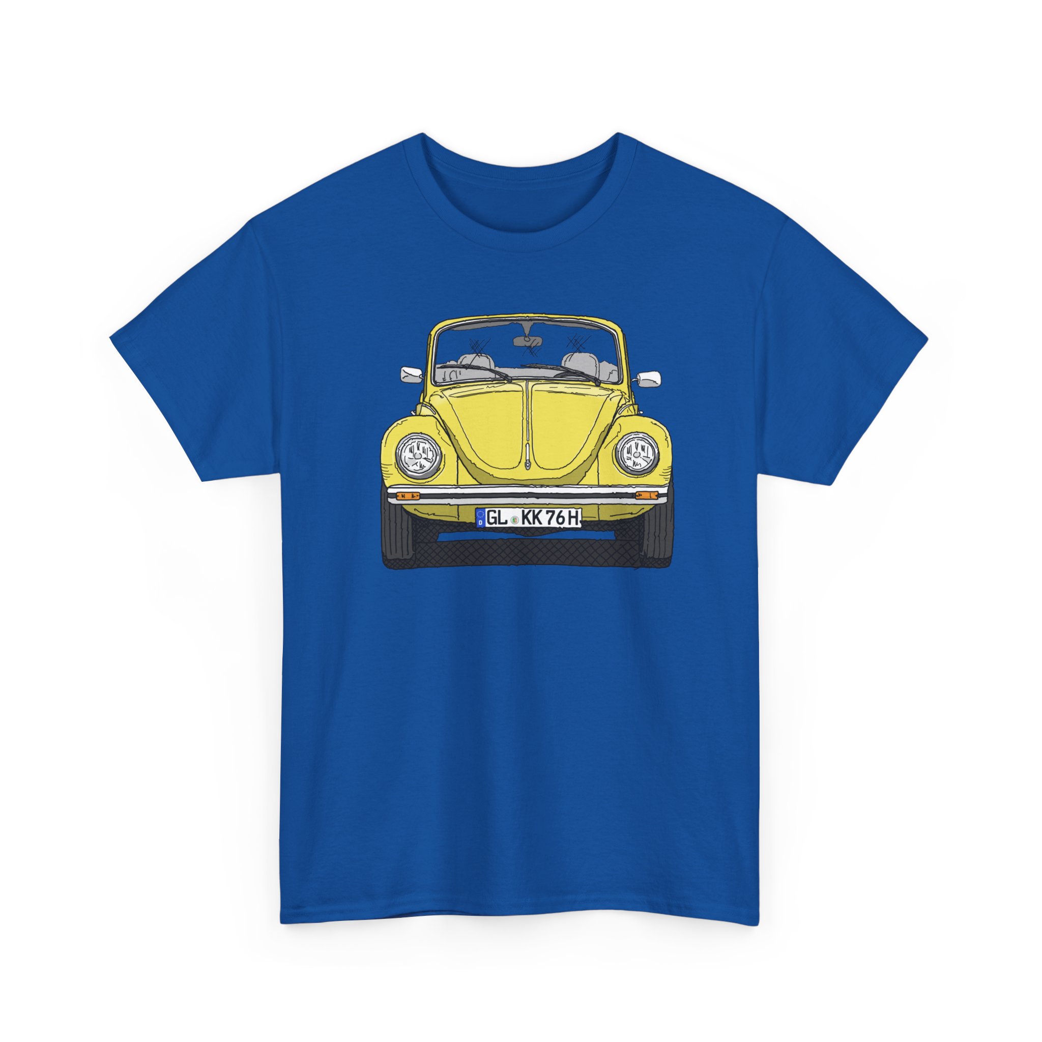 T-Shirt, VW Käfer Cabrio, 1303, Strichzeichnung, Gelb, GL KK 76H – Bild 8
