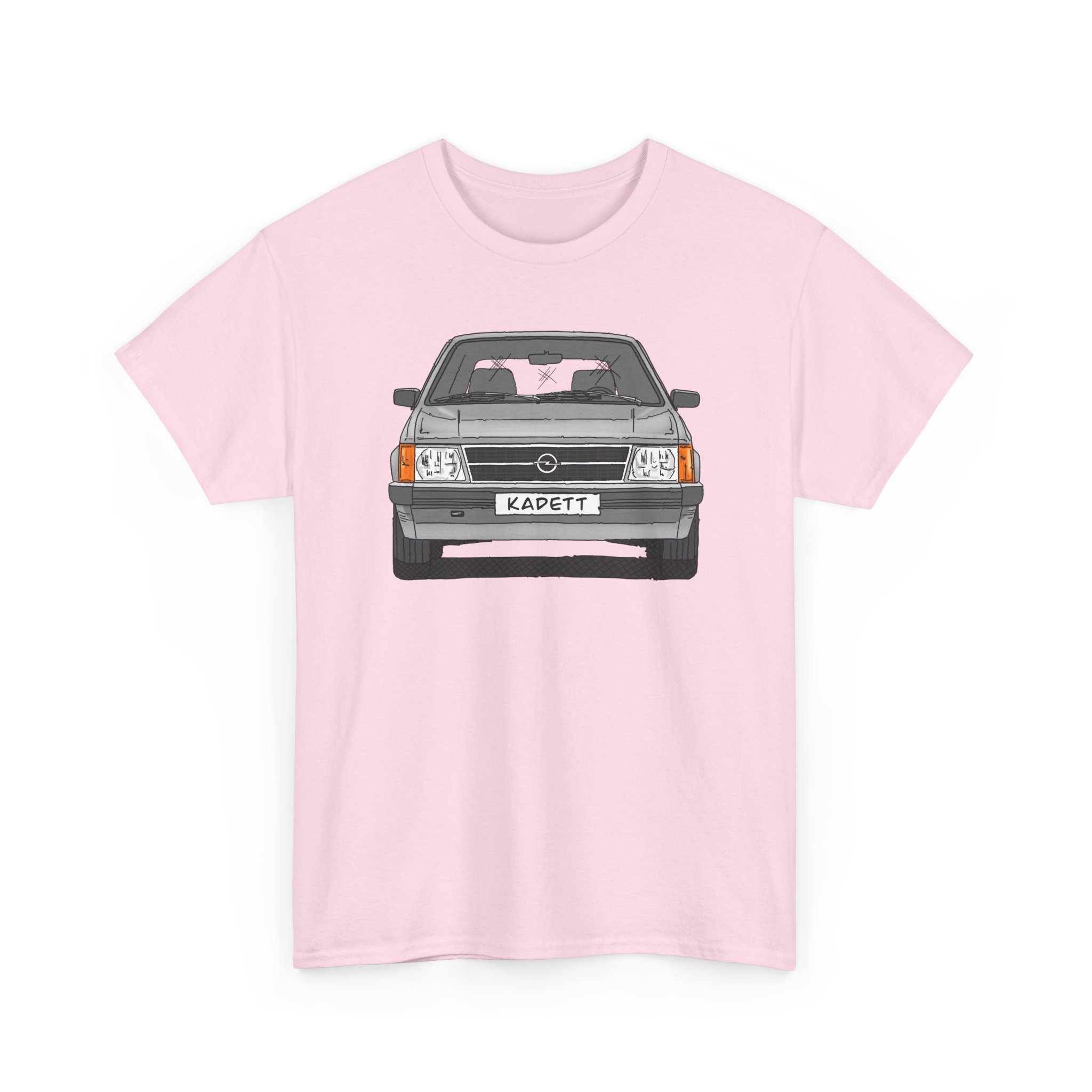 T-Shirt, Opel Kadett D, Strichzeichnung, Silbergrau, mit Kennzeichen personalisierbar – Bild 4