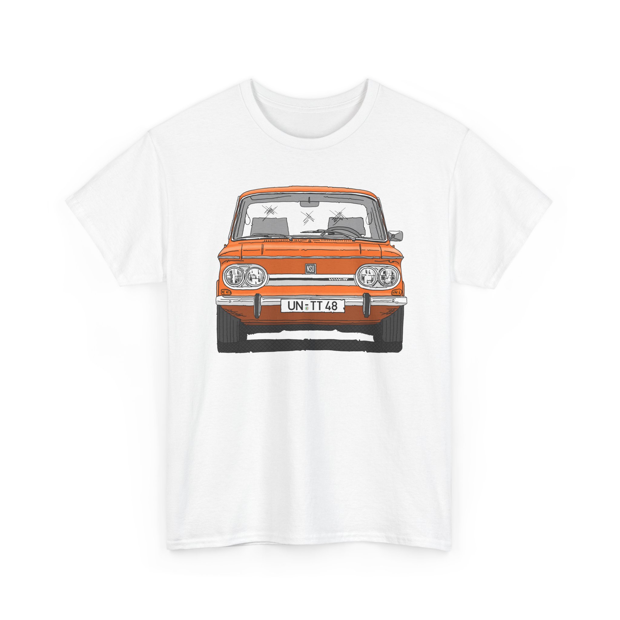 T-Shirt, NSU TT, Strichzeichnung, Orange, UN-TT 48 – Bild 13