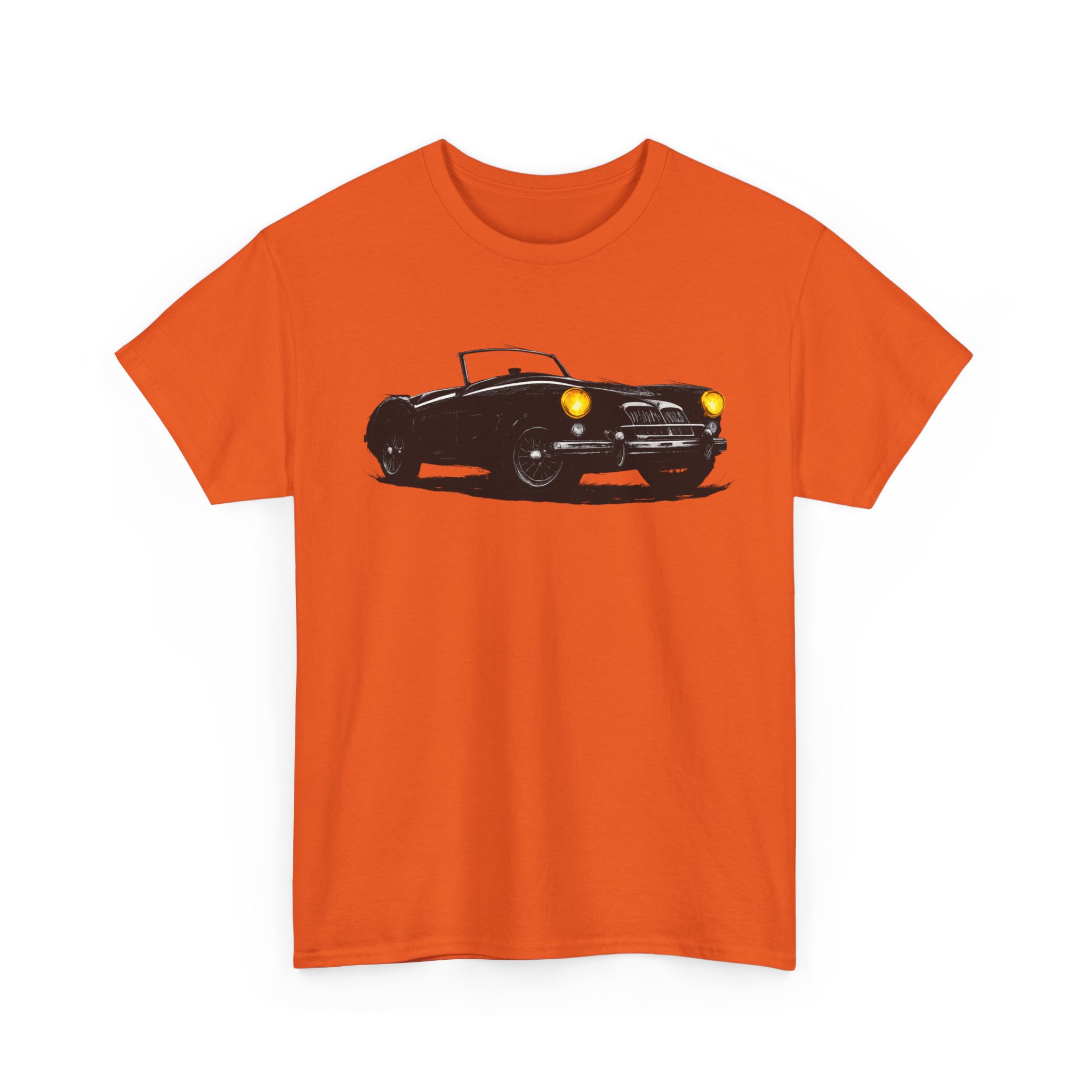 T-Shirt, MGA Roadster, Kritzel-Kratzel-Auto, großer feiner Druck – Bild 12