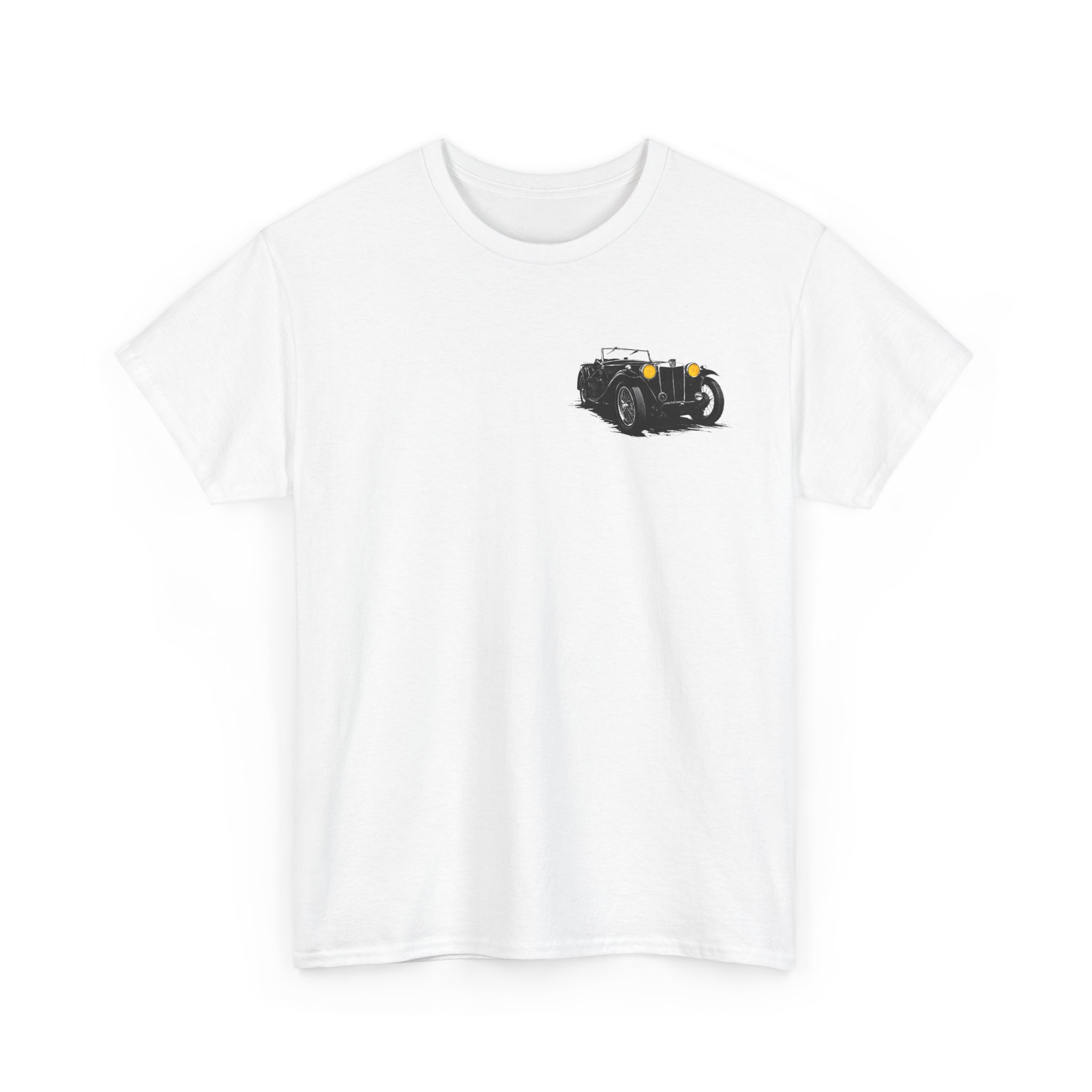 T-Shirt, MG TC, Kritzel-Kratzel-Auto, kleiner feiner Druck – Bild 4