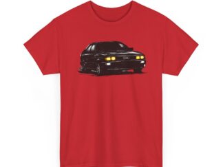 T-Shirt, Audi Coupé B2 Typ 81, Kritzel-Kratzel-Auto, großer feiner Druck