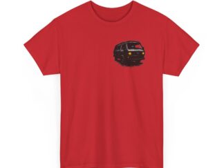 T-Shirt, VW Bus, T3, Bulli, Kritzel-Kratzel-Auto, kleiner feiner Druck