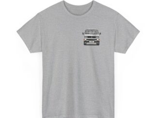 T-Shirt, VW T3, Bulli, California, Strichzeichnung, Weiß, klein, links