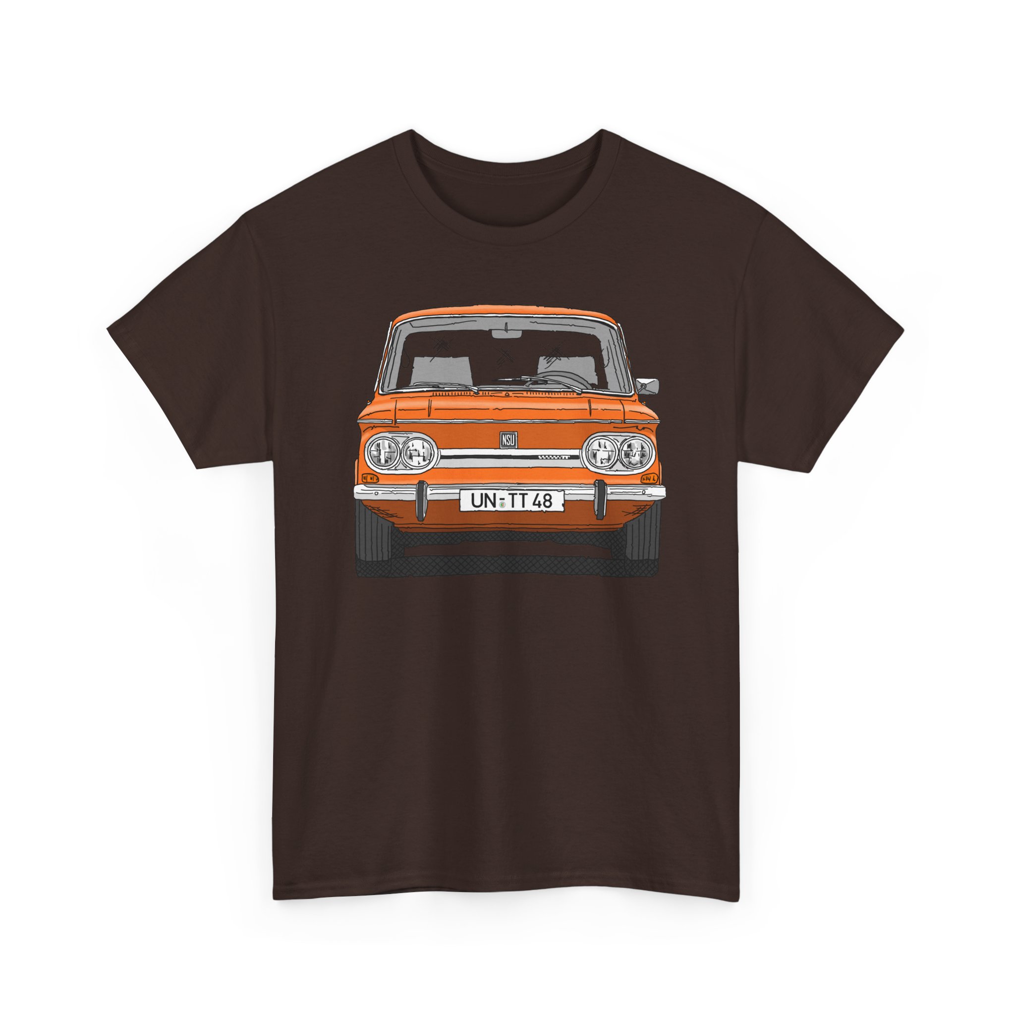 T-Shirt, NSU TT, Strichzeichnung, Orange, UN-TT 48 – Bild 2