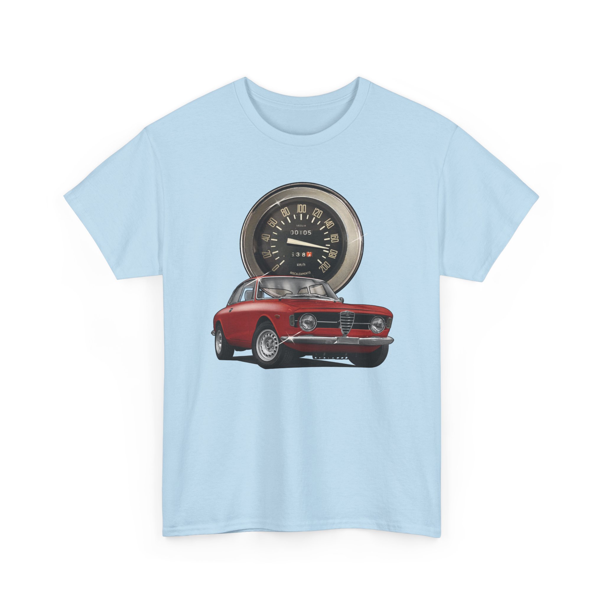 T-Shirt, Alfa Romeo Junior Kantenhaube, Rot, Vmax mit Tacho – Bild 8
