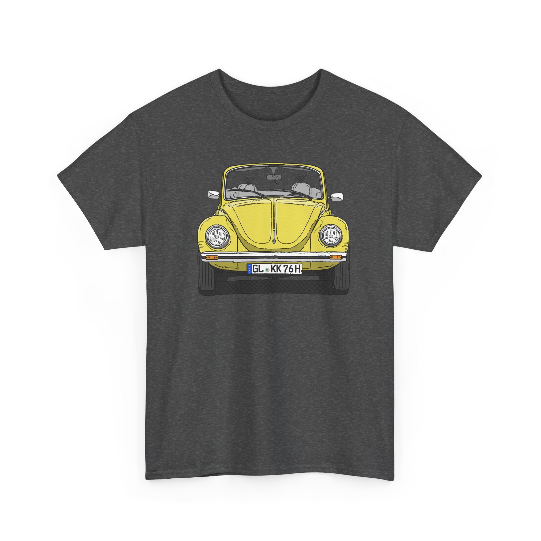 T-Shirt, VW Käfer Cabrio, 1303, Strichzeichnung, Gelb, GL KK 76H