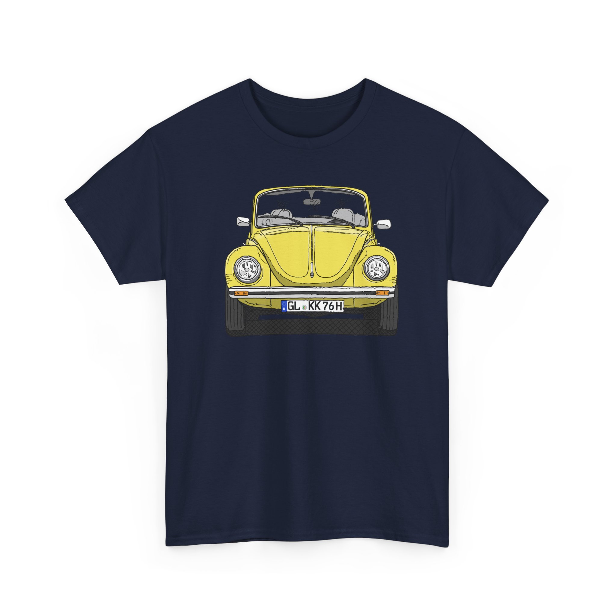T-Shirt, VW Käfer Cabrio, 1303, Strichzeichnung, Gelb, GL KK 76H – Bild 9