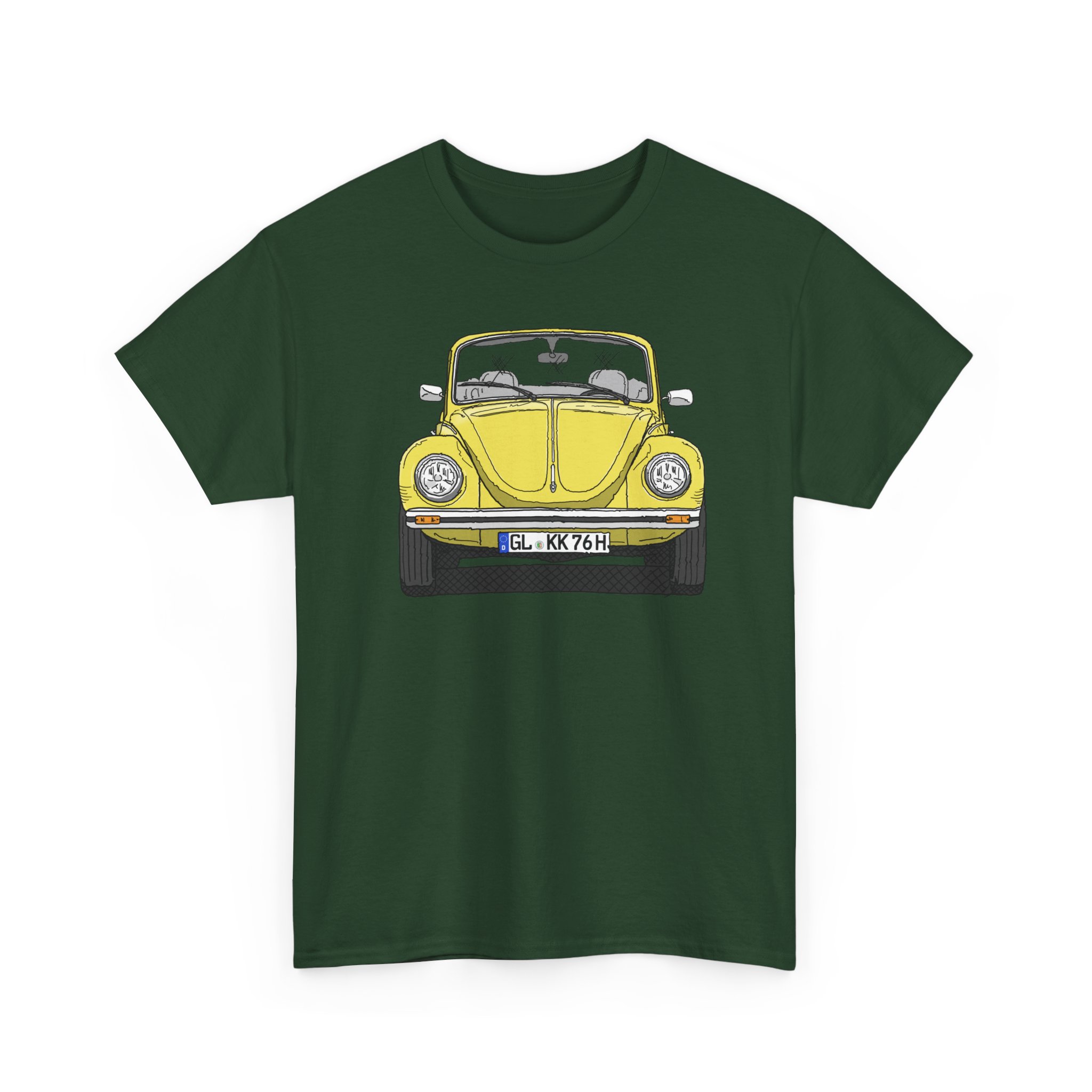 T-Shirt, VW Käfer Cabrio, 1303, Strichzeichnung, Gelb, GL KK 76H – Bild 14