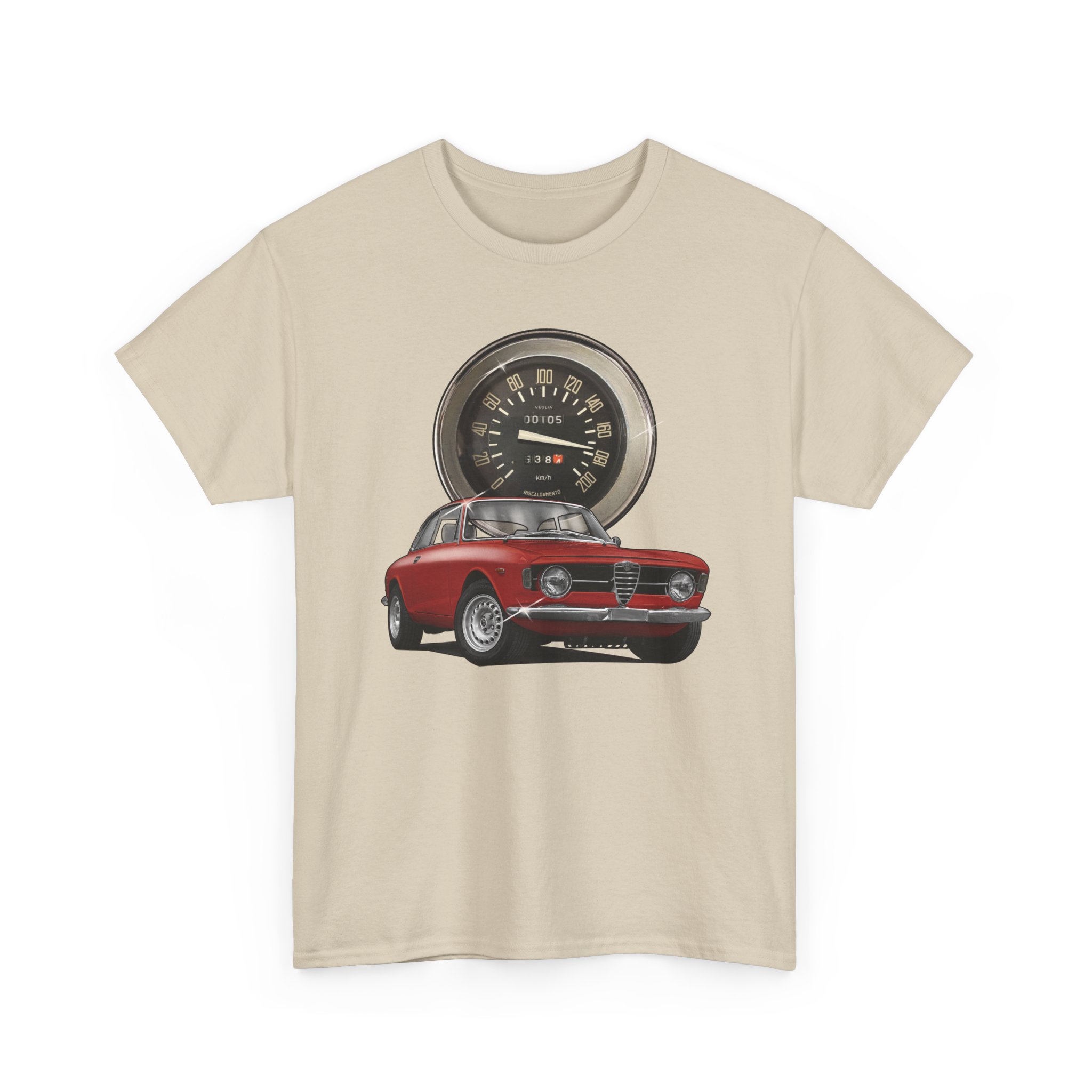 T-Shirt, Alfa Romeo Junior Kantenhaube, Rot, Vmax mit Tacho – Bild 5
