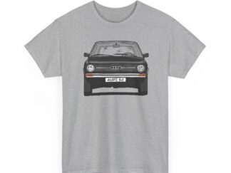 T-Shirt, Audi 50, Strichzeichnung, Schwarz, Wunschkennzeichen möglich