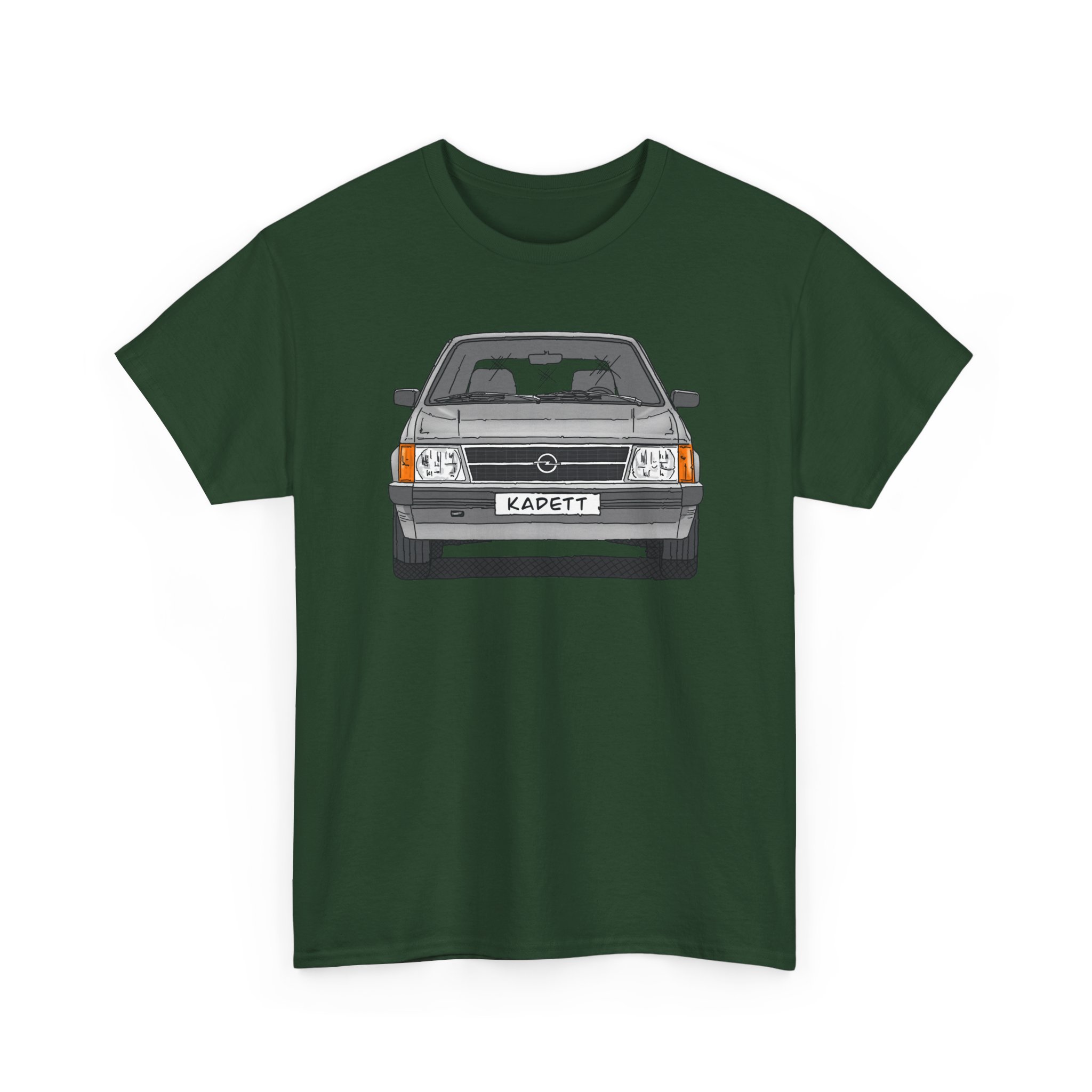 T-Shirt, Opel Kadett D, Strichzeichnung, Silbergrau, mit Kennzeichen personalisierbar – Bild 12