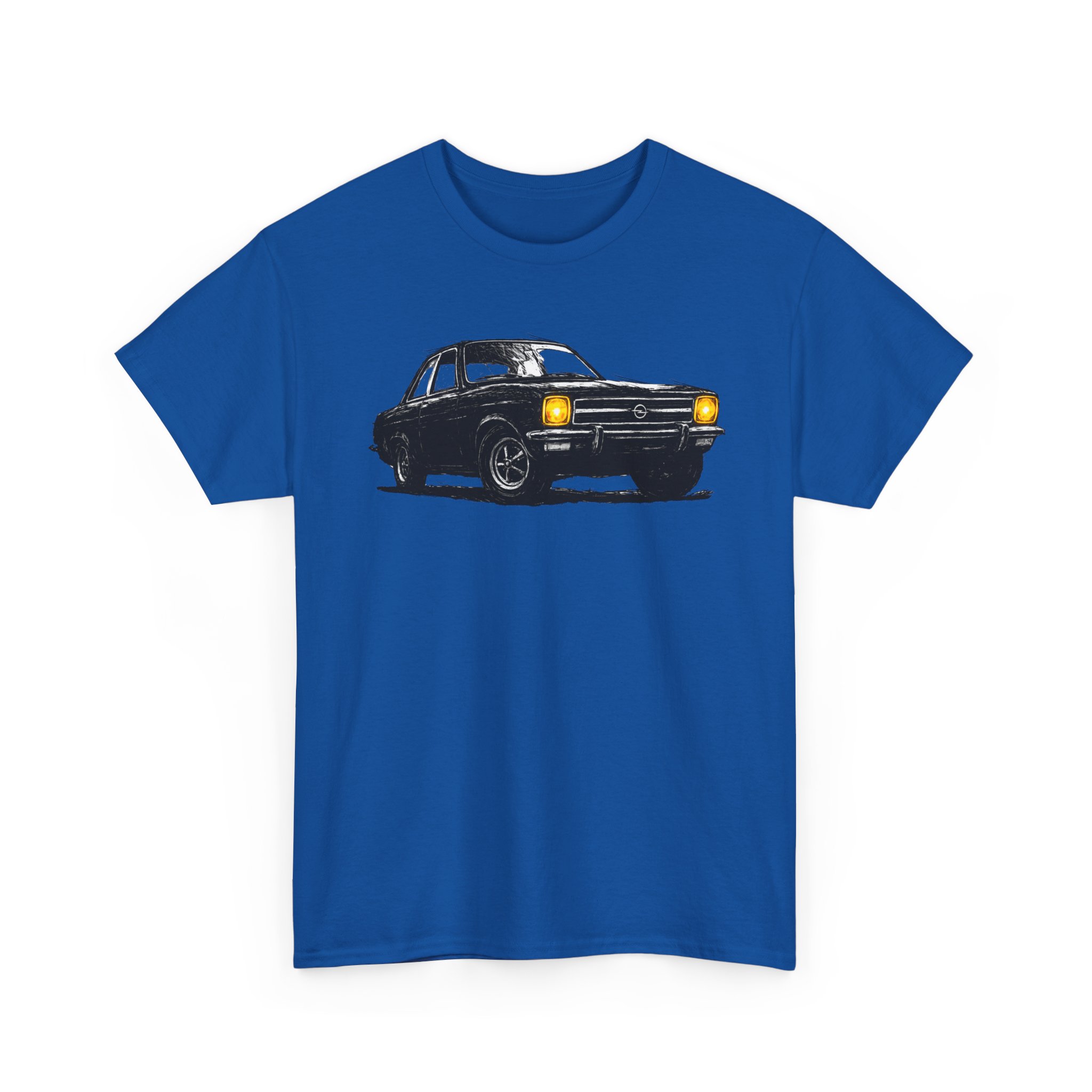 T-Shirt, Opel Ascona A, Kritzel-Kratzel-Auto, großer feiner Druck – Bild 9