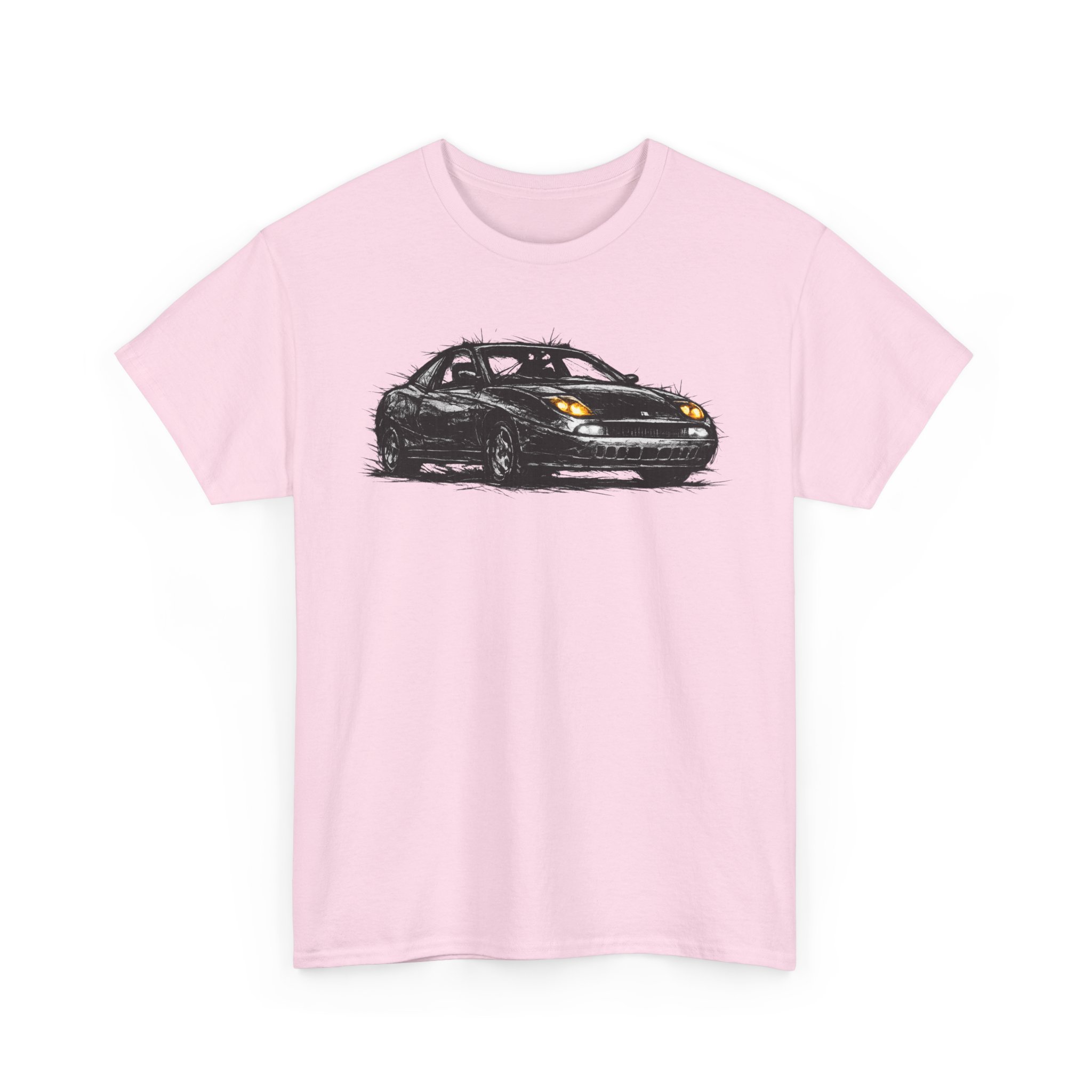 T-Shirt, Fiat Coupe, Kritzel-Kratzel-Auto, großer feiner Druck – Bild 10
