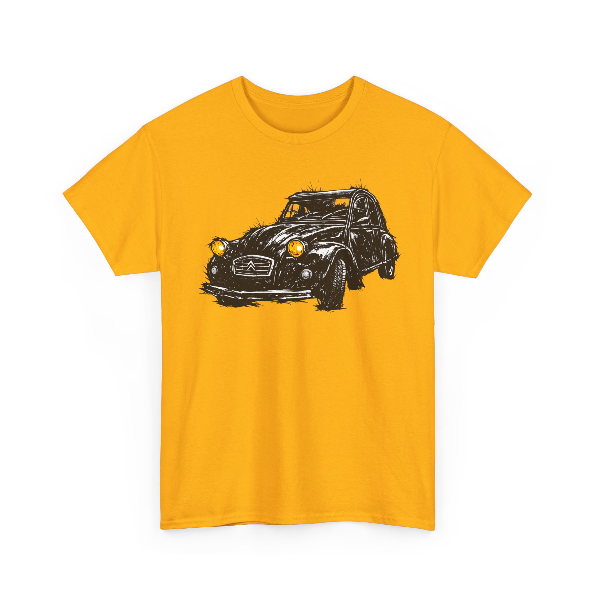T-Shirt, Citroën 2CV, Ente, Kritzel-Kratzel-Auto, großer feiner Druck – Bild 11