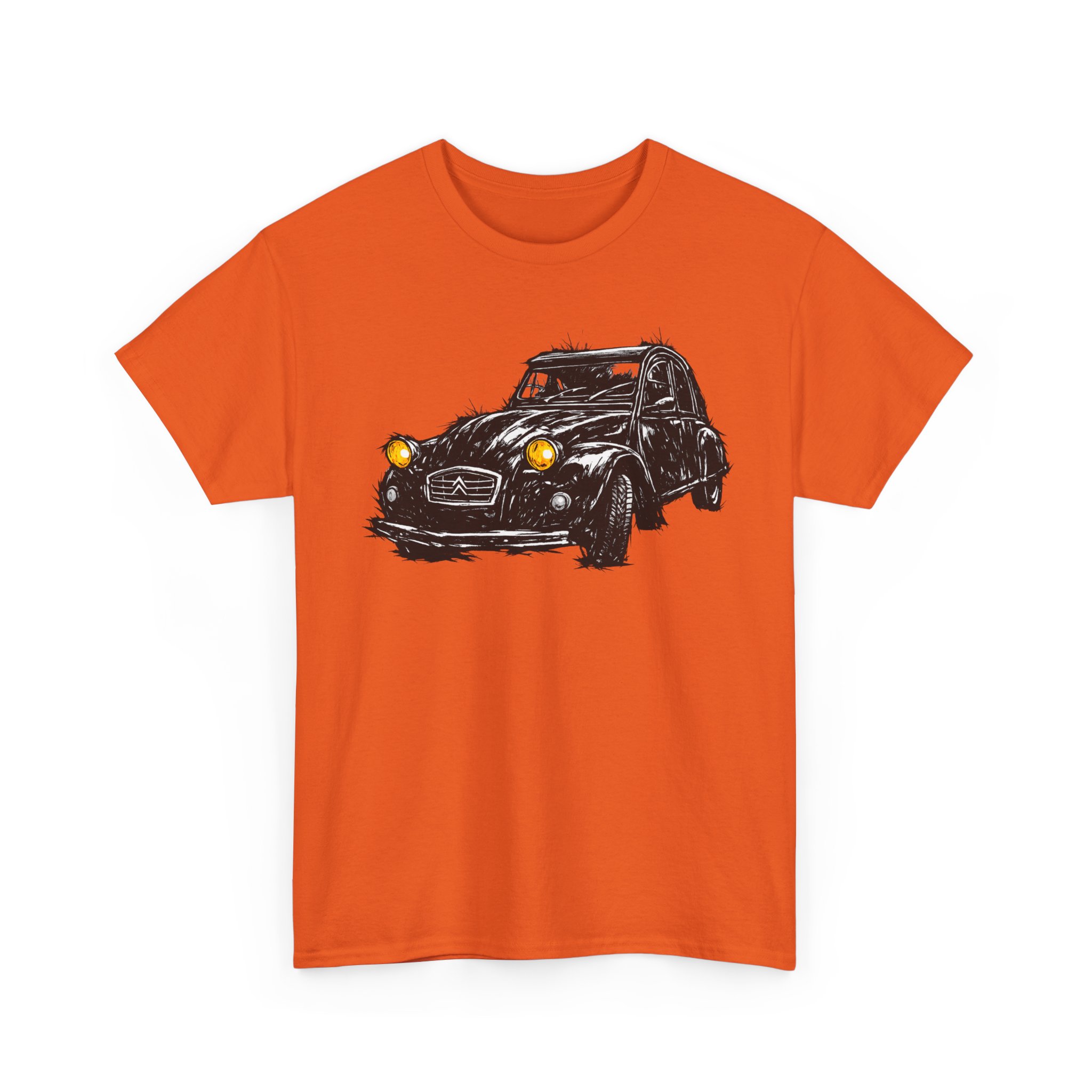 T-Shirt, Citroën 2CV, Ente, Kritzel-Kratzel-Auto, großer feiner Druck – Bild 12