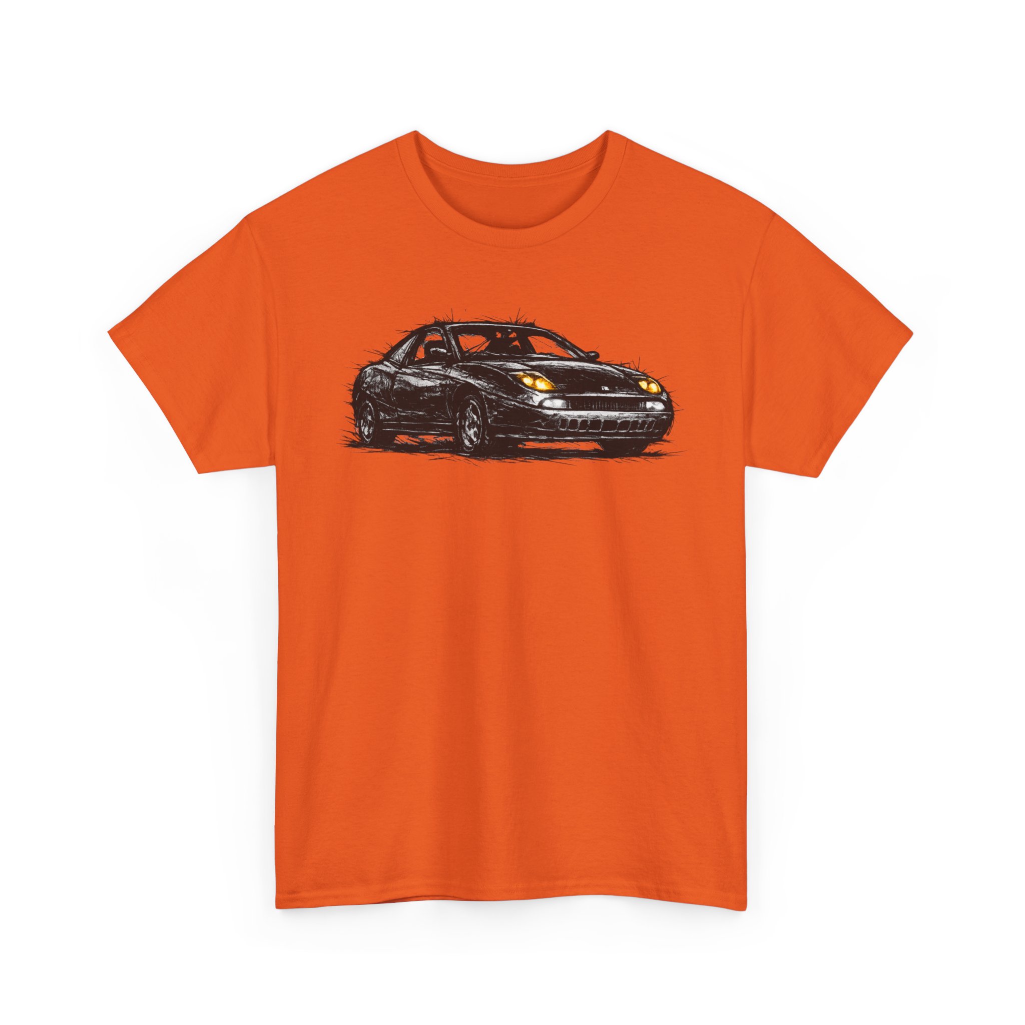 T-Shirt, Fiat Coupe, Kritzel-Kratzel-Auto, großer feiner Druck – Bild 12