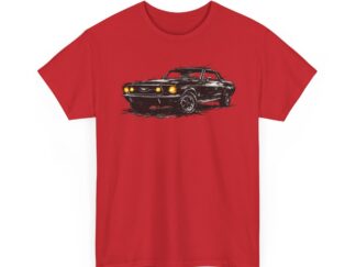 T-Shirt, Ford Mustang, Kritzel-Kratzel-Auto, großer feiner Druck