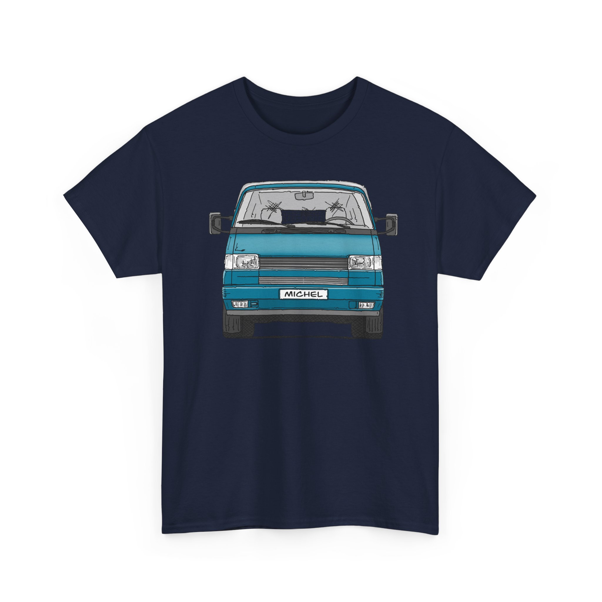 T-Shirt, VW T4, Doka, Strichzeichnung, Grün, Michel – Bild 11