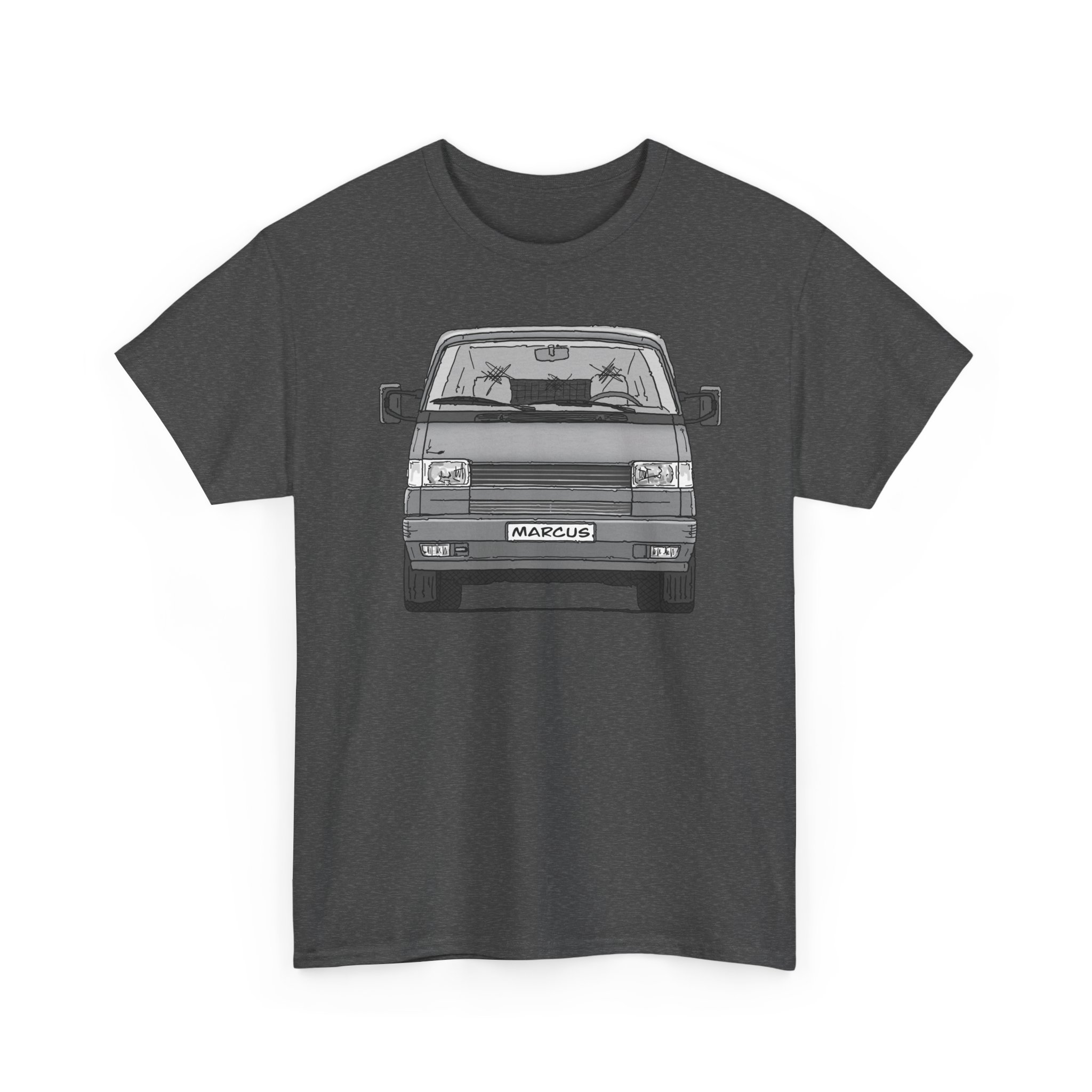 T-Shirt, VW T4, Doka, Strichzeichnung, Silbergrau, Marcus – Bild 5