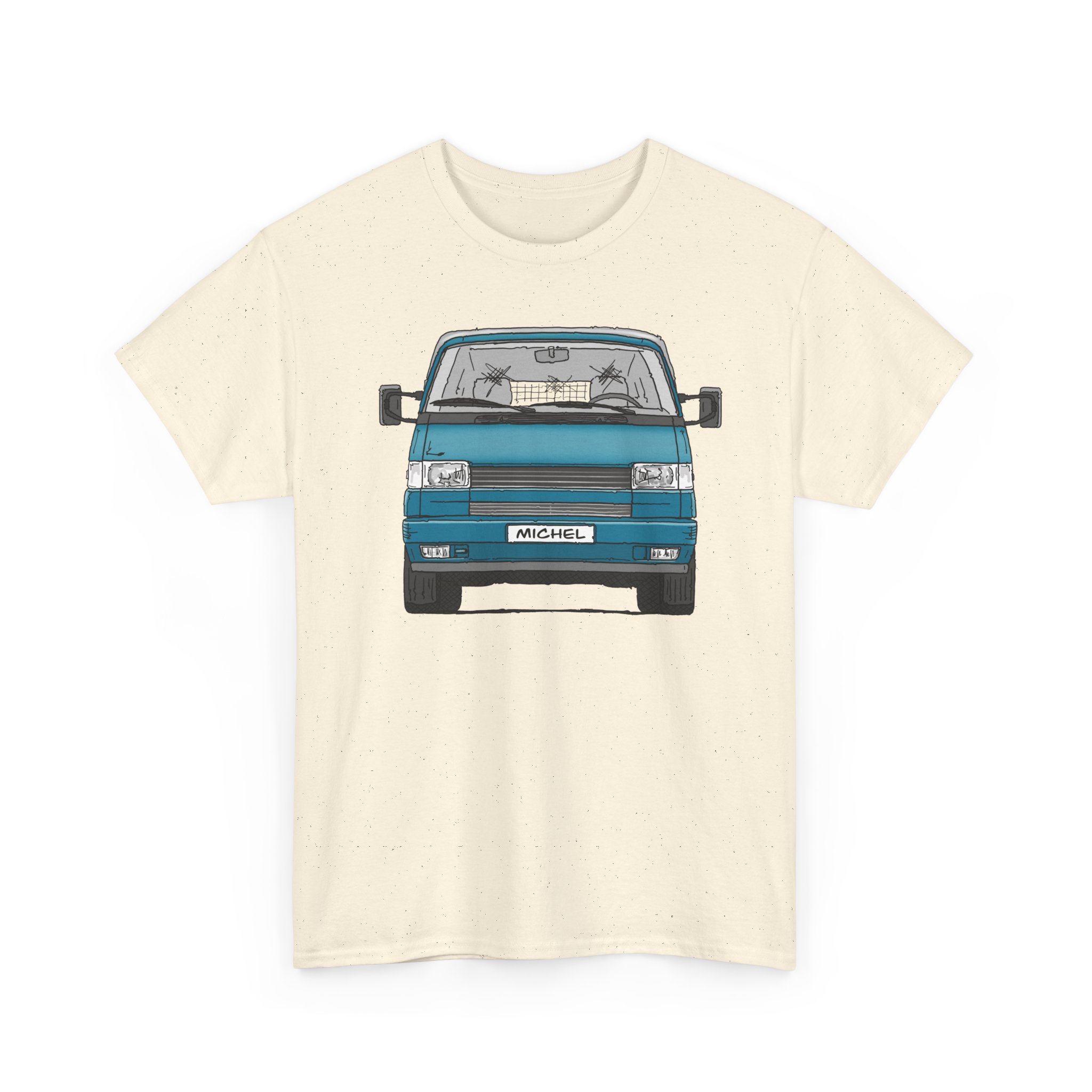 T-Shirt, VW T4, Doka, Strichzeichnung, Grün, Michel – Bild 9