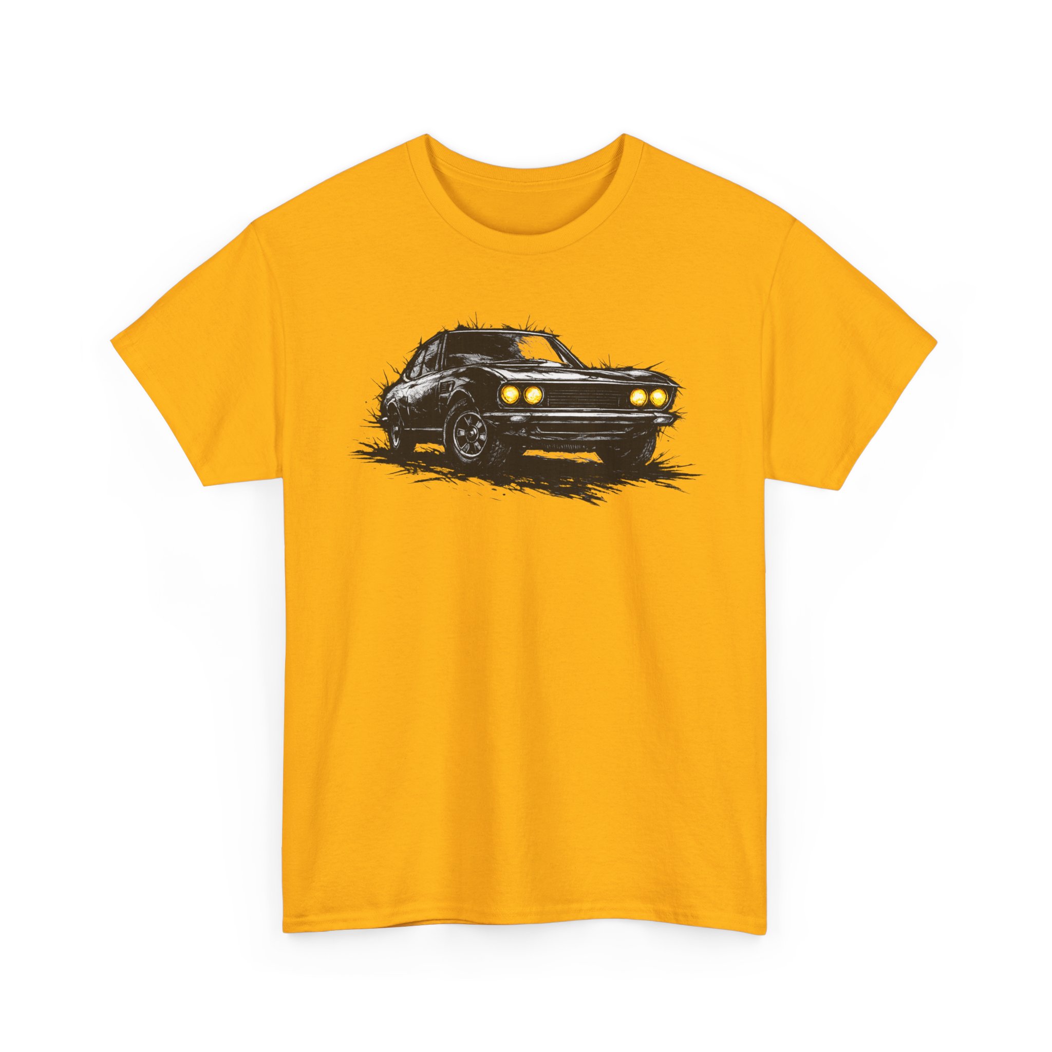 T-Shirt, Fiat Dino Coupe, Kritzel-Kratzel-Auto, großer feiner Druck – Bild 11