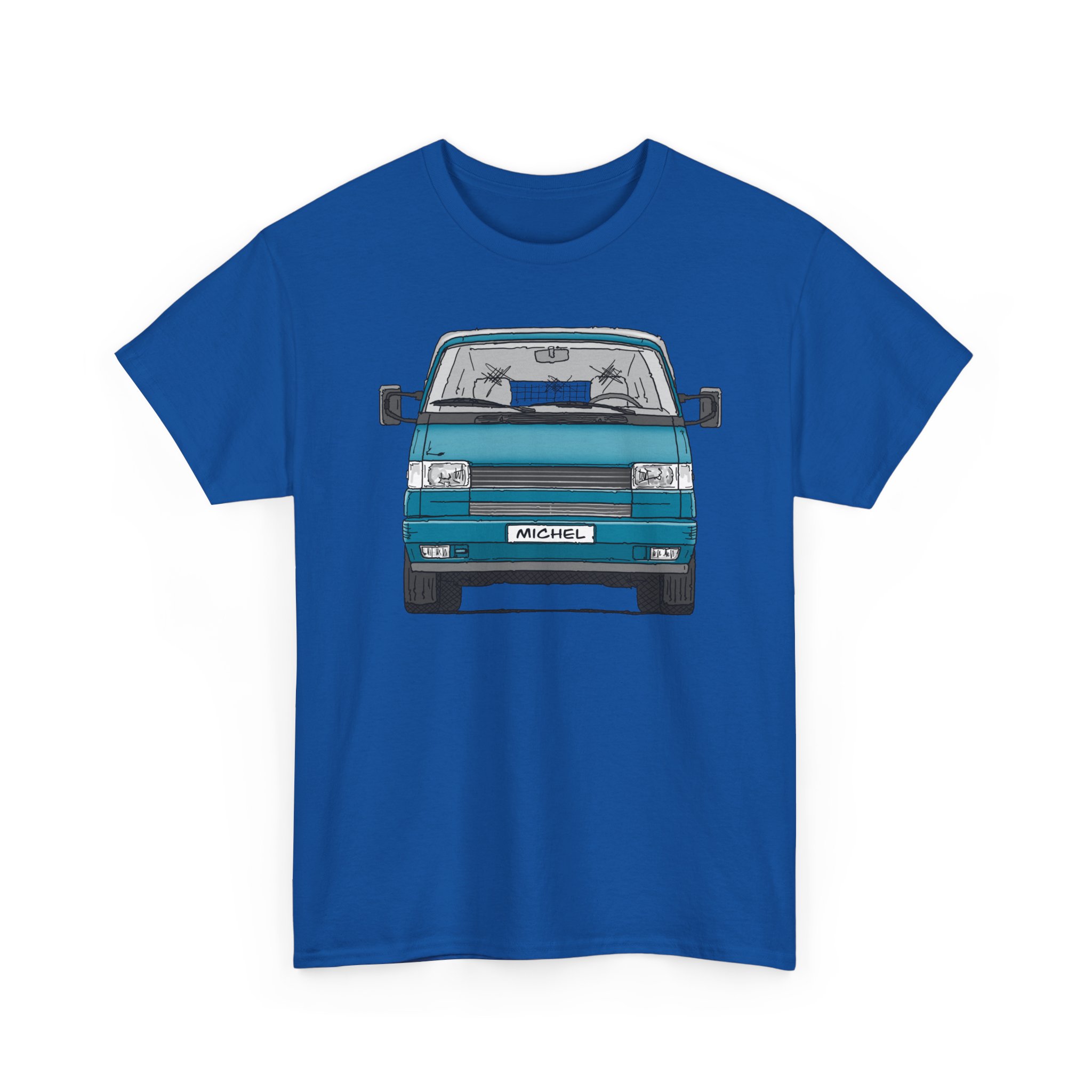T-Shirt, VW T4, Doka, Strichzeichnung, Grün, Michel – Bild 15