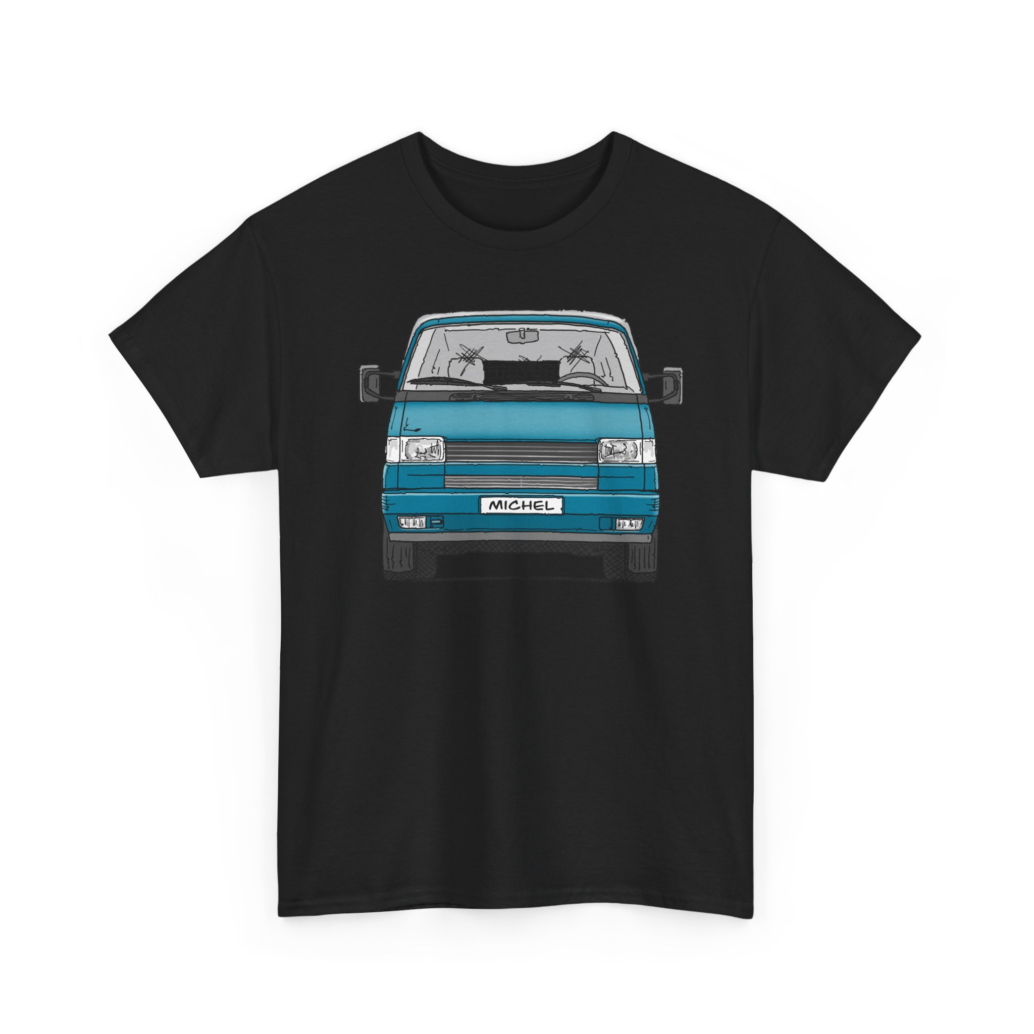 T-Shirt, VW T4, Doka, Strichzeichnung, Grün, Michel – Bild 19