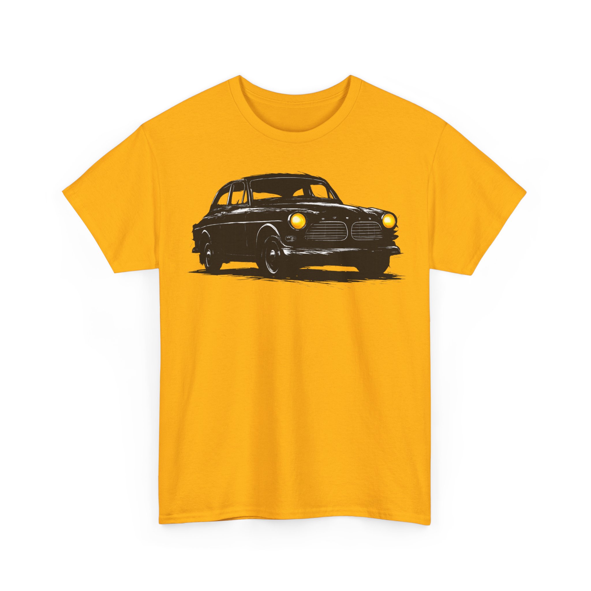 T-Shirt, Volvo Amazon, Kritzel-Kratzel-Auto, großer feiner Druck – Bild 5